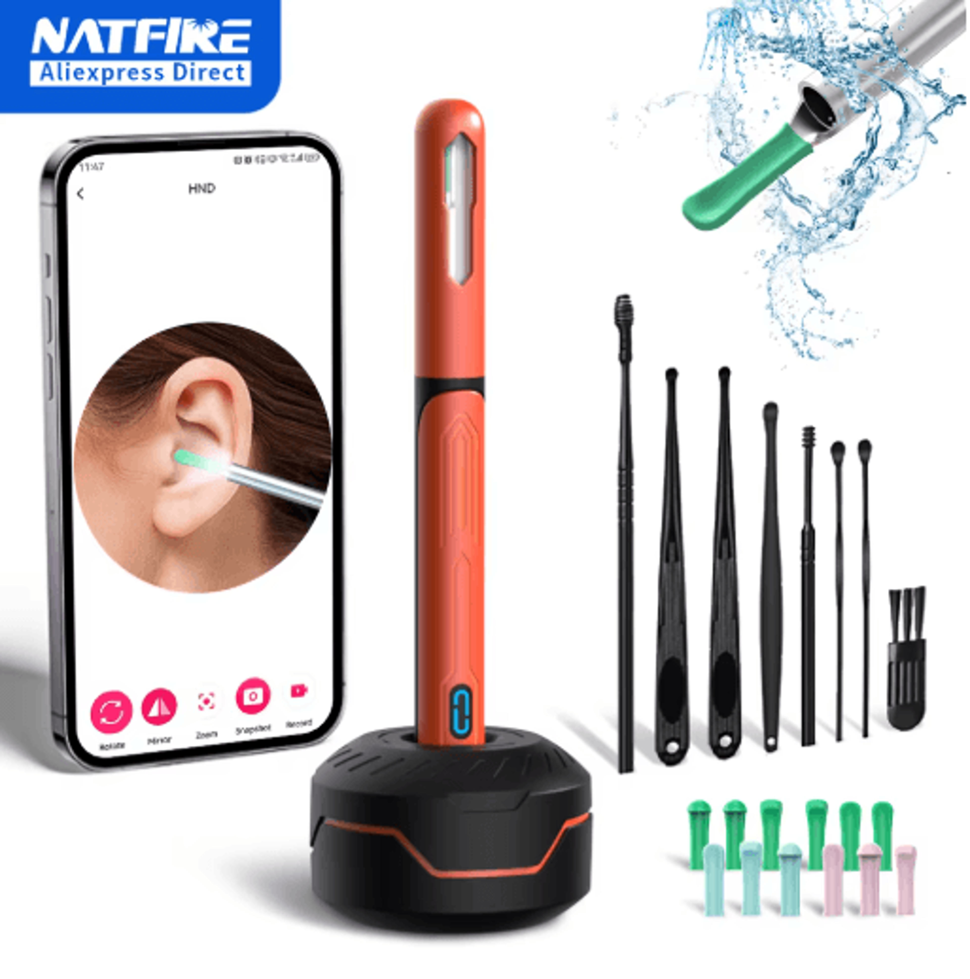 nk3 pro ear cleaner with camera – hd visual otoscope ear cleaning set