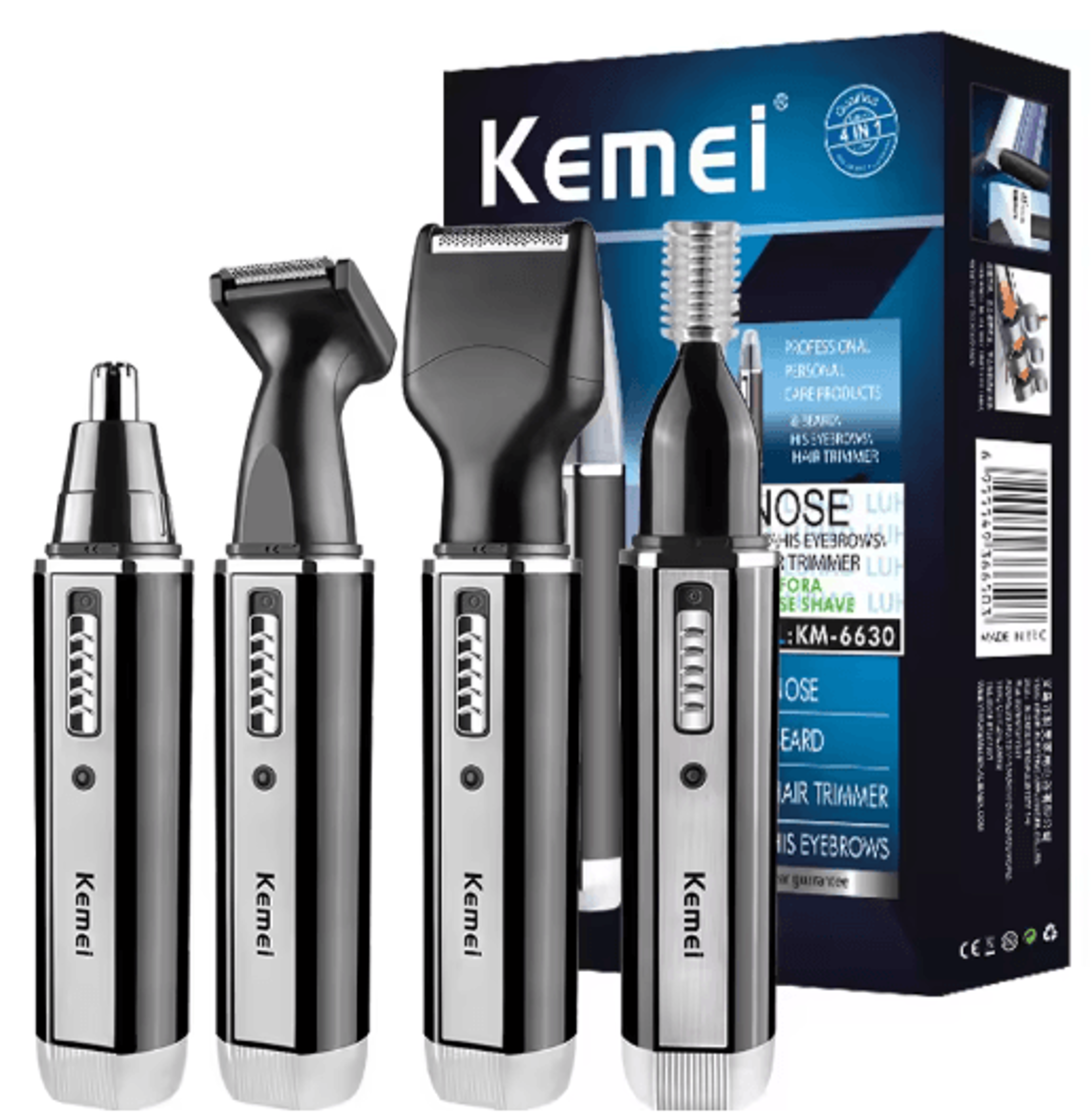 4 n 1 rechargeable nose and beard trimmer for men