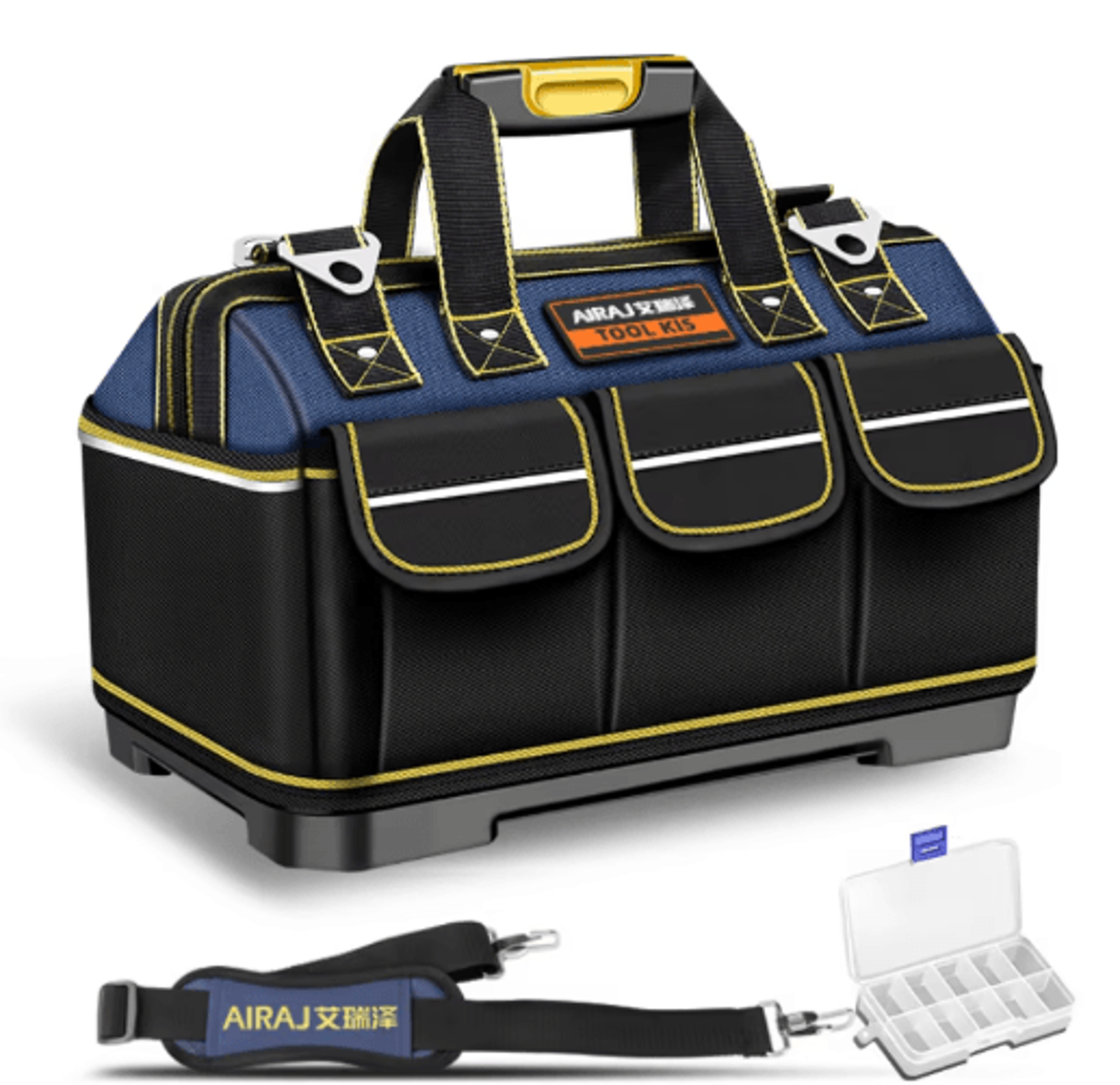airaj heavy-duty multifunctional tool bag – waterproof 1680d oxford storage organizer