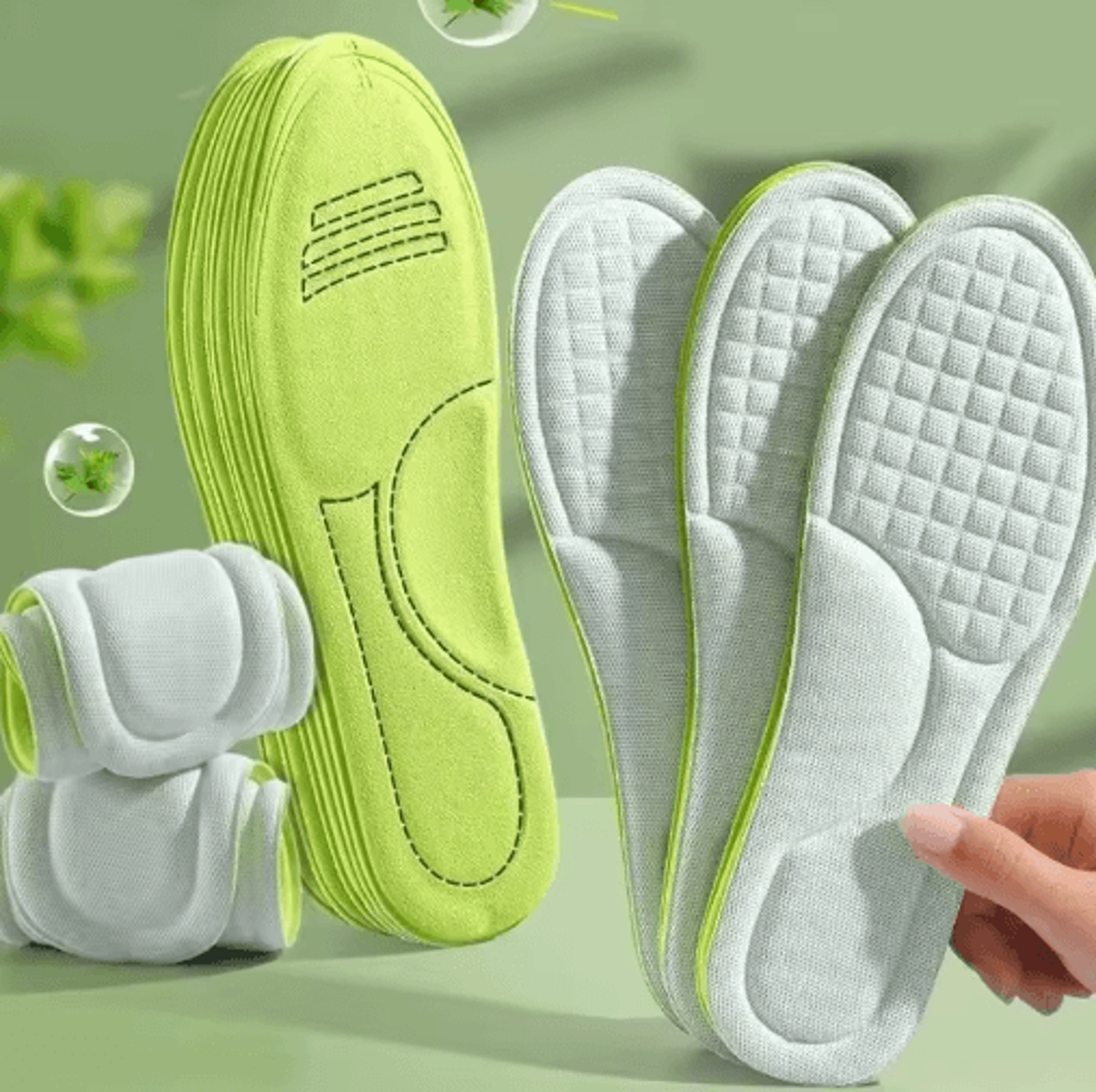 soft memory foam orthopedic insoles – deodorizing, sweat-absorbing comfort (2/10 pcs)