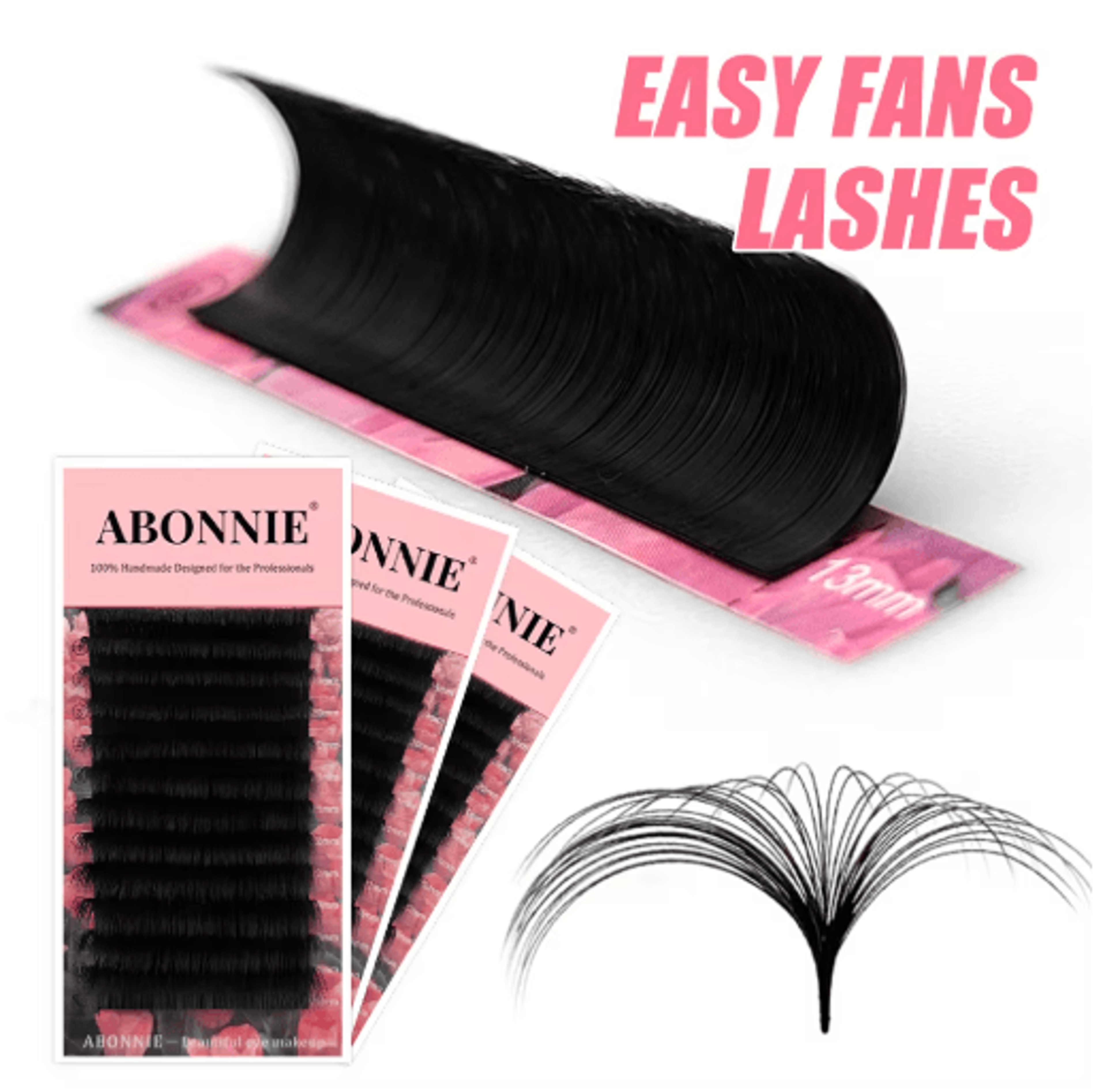 abonnie super soft blooming lash extensions – easy fan mega volume (8–25mm)
