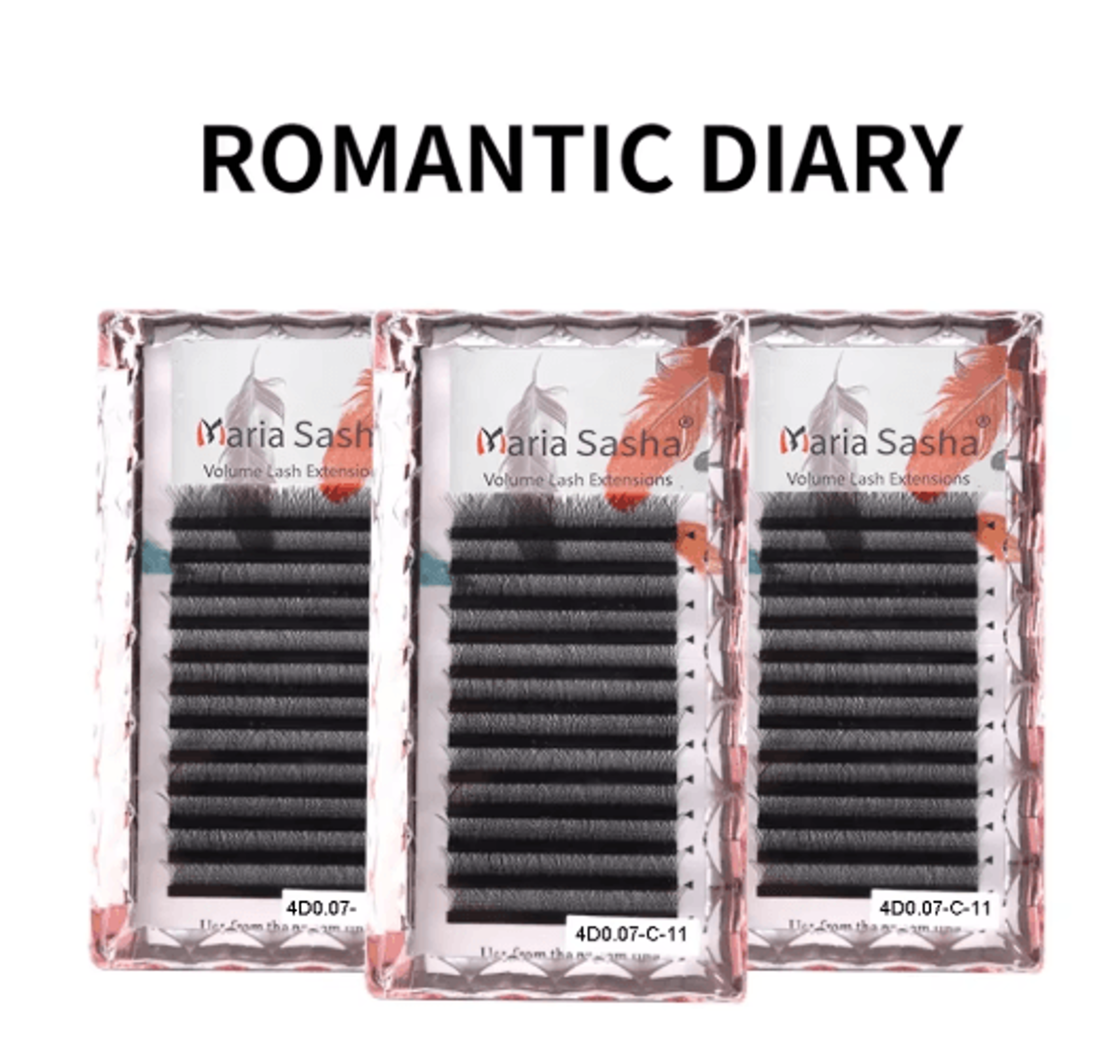 maria 3d w shaped soft lash extensions 0.07 easy fan y clusters wholesale private label