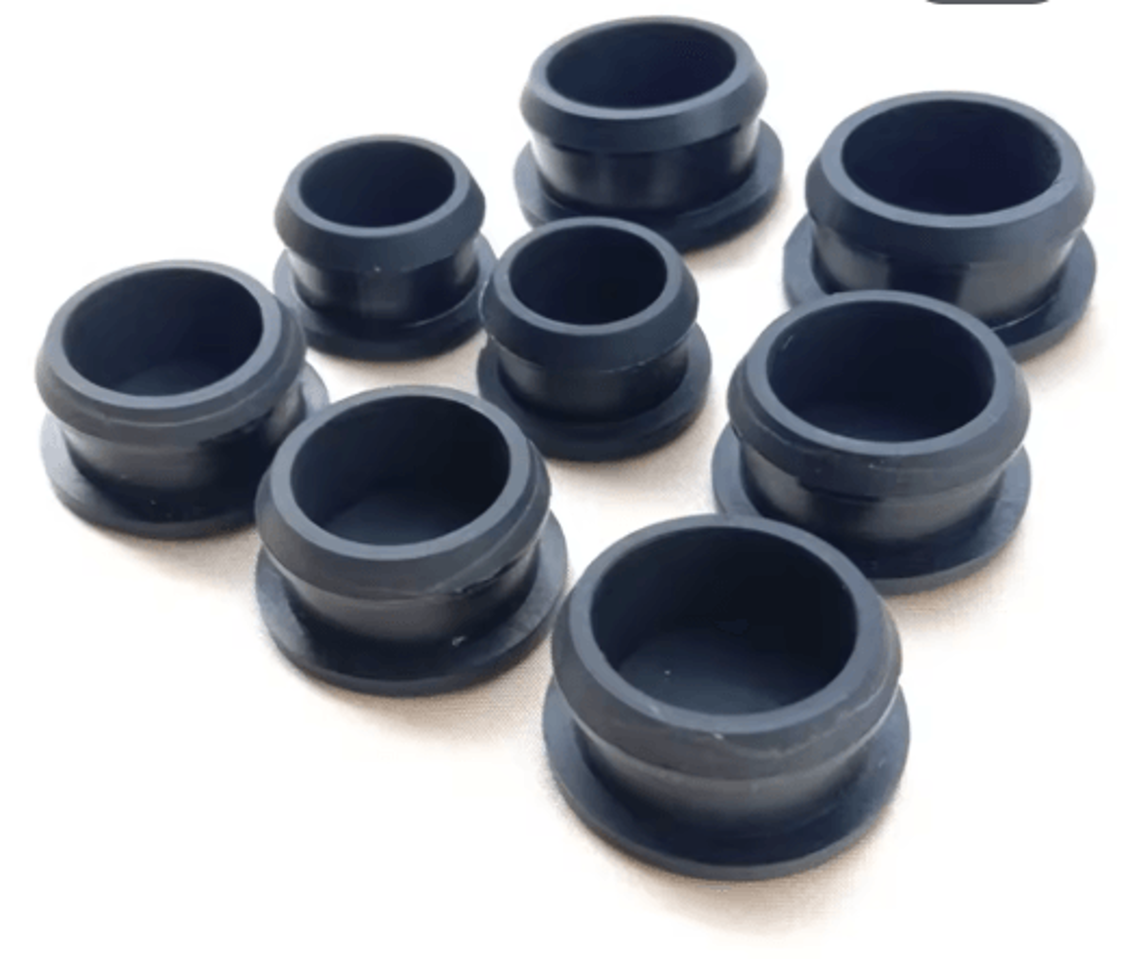 black silicone rubber t type plug set high temperature snap-on end caps 2.5 to 50.6mm