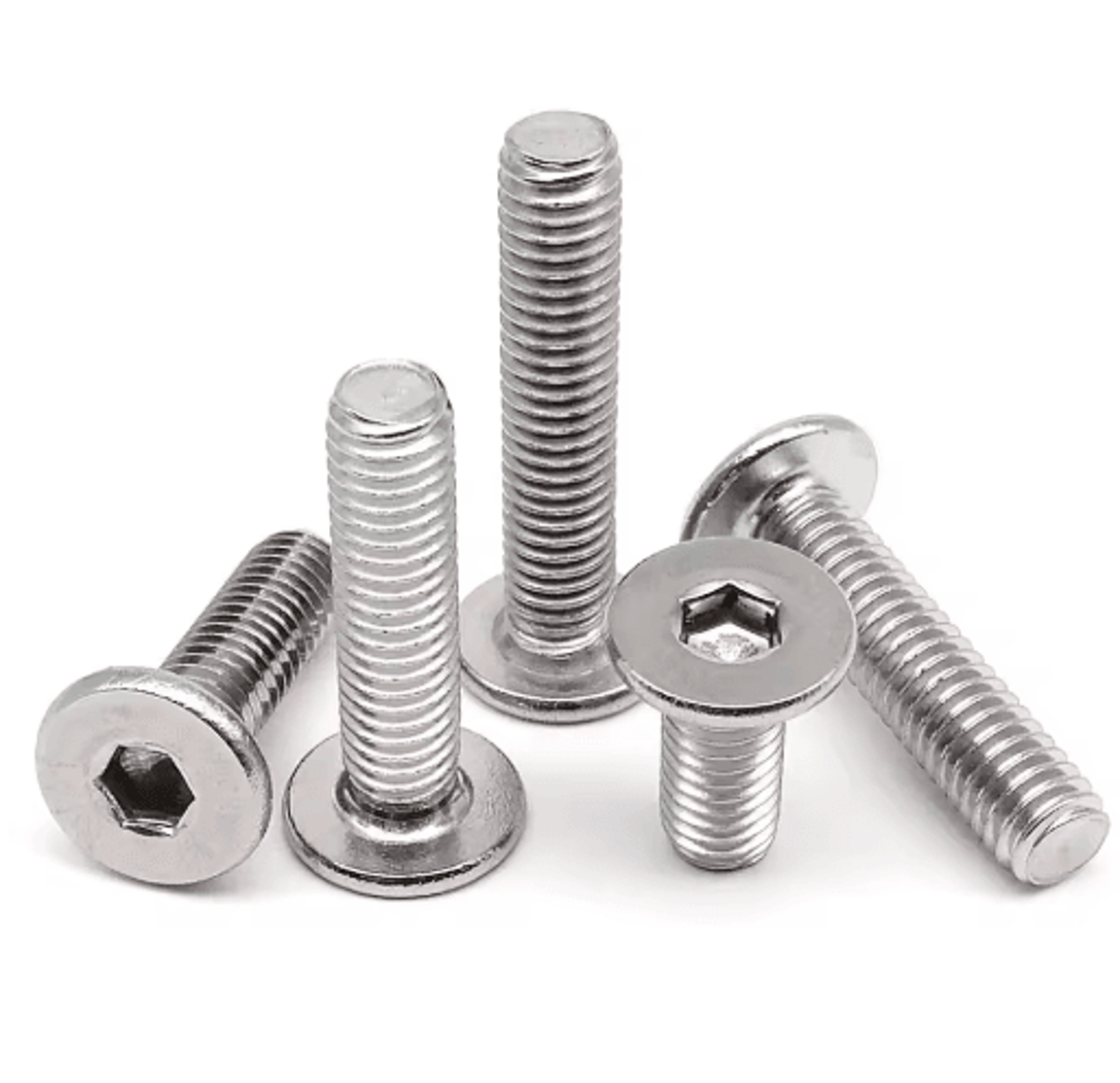 ultra-thin 304 stainless steel hex socket screws – a2-70 flat wafer allen bolts (m1.6–m8)