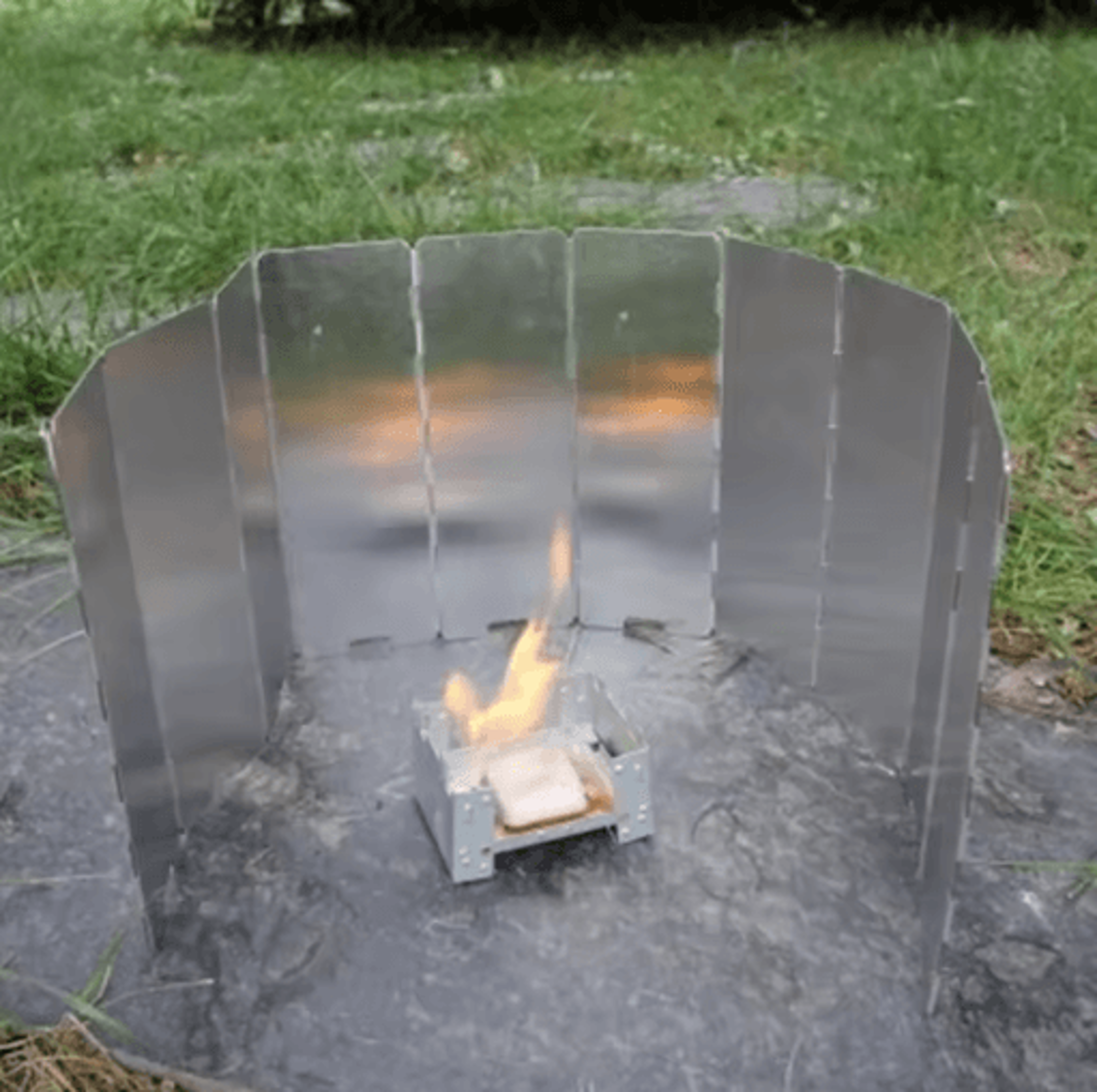 aluminum alloy camping stove windscreen windproof gas stove shield for outdoor cooking
