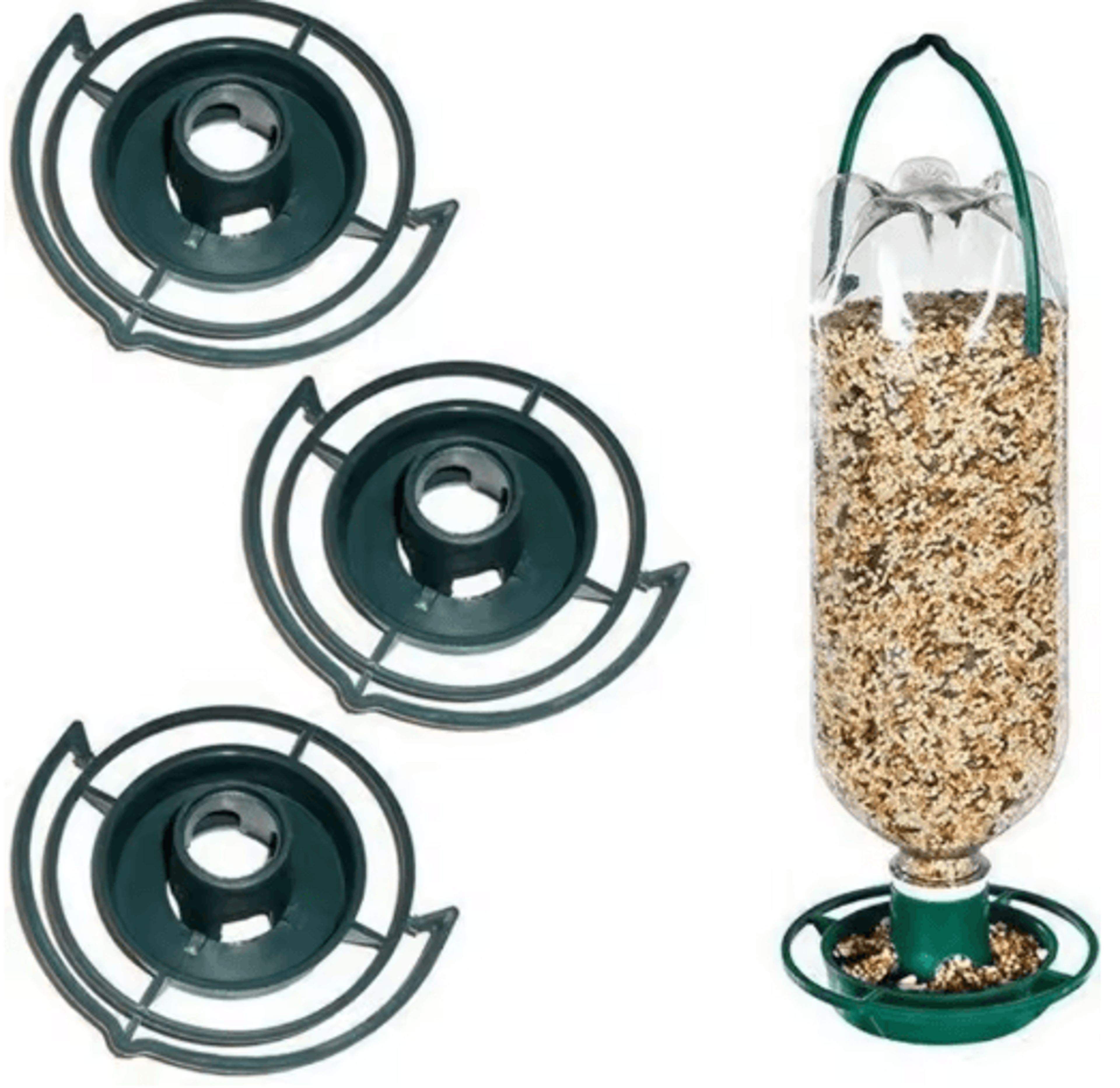 ecosnap recycled soda bottle bird feeder for outdoor gardens & balconies