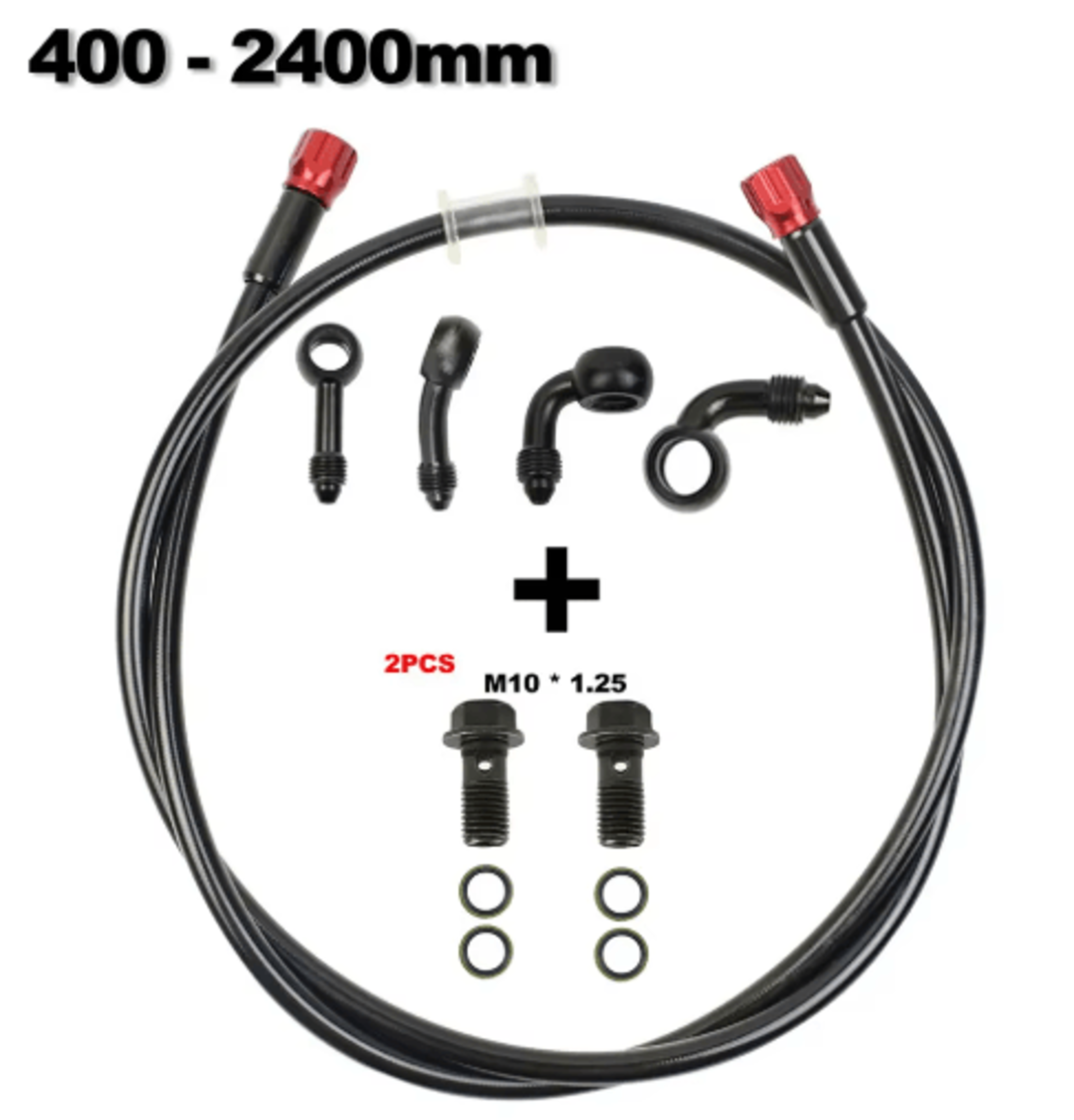 steelflex universal m10 hydraulic brake & clutch line hose