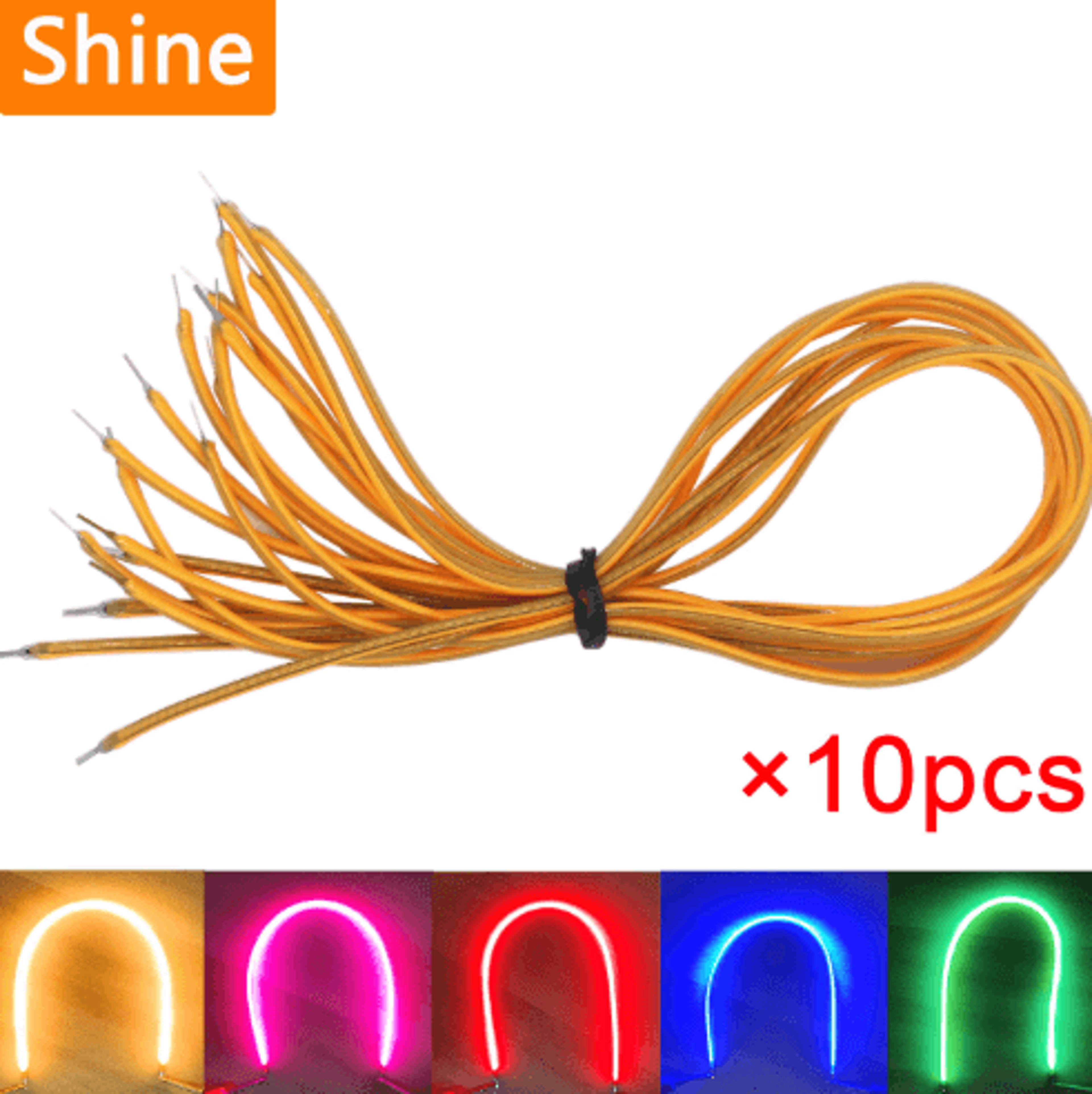 flexlume flexible cob led filament edison lamp parts (10-pack)
