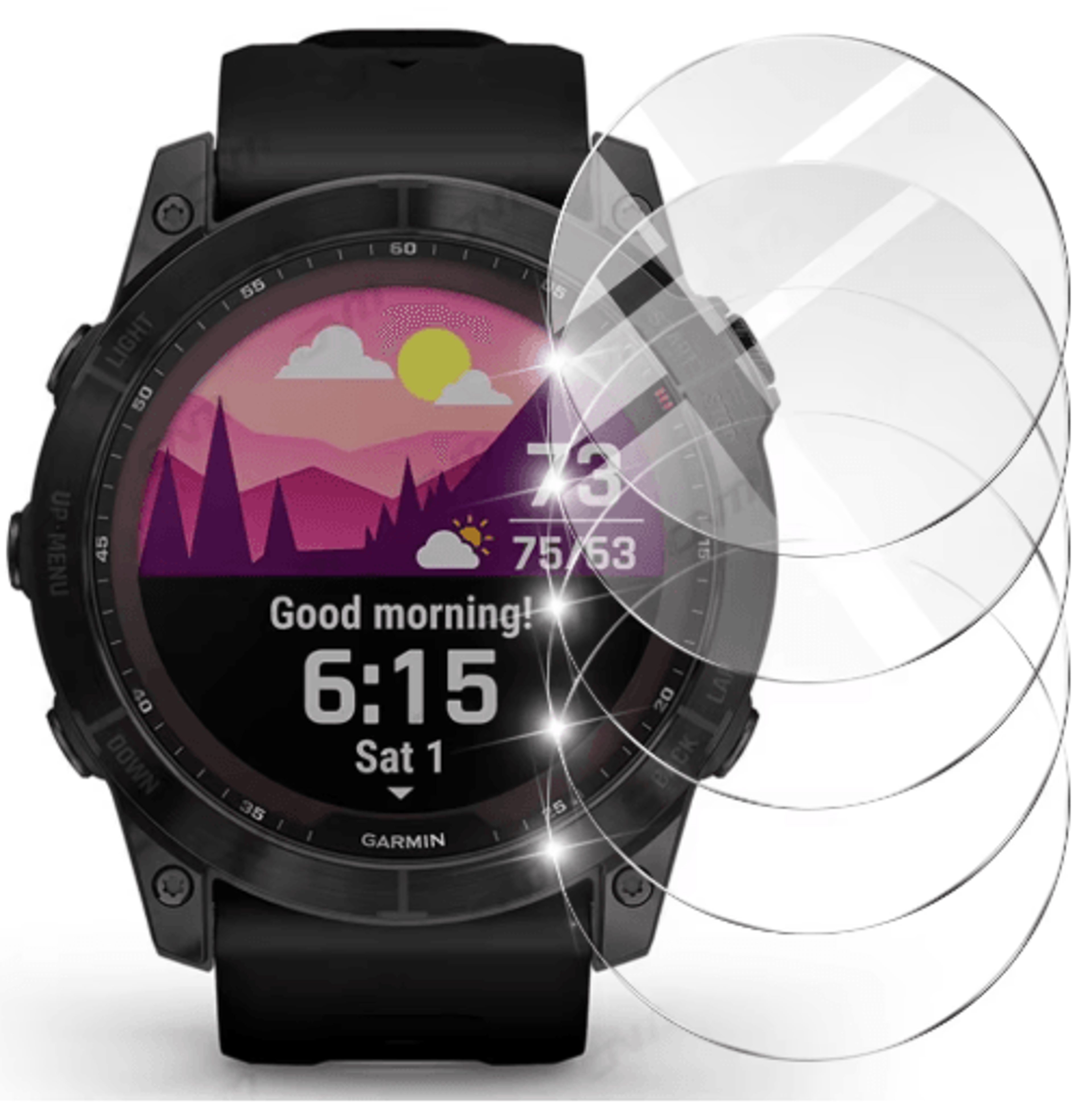 shieldpro 9h tempered glass screen protector for garmin fenix series