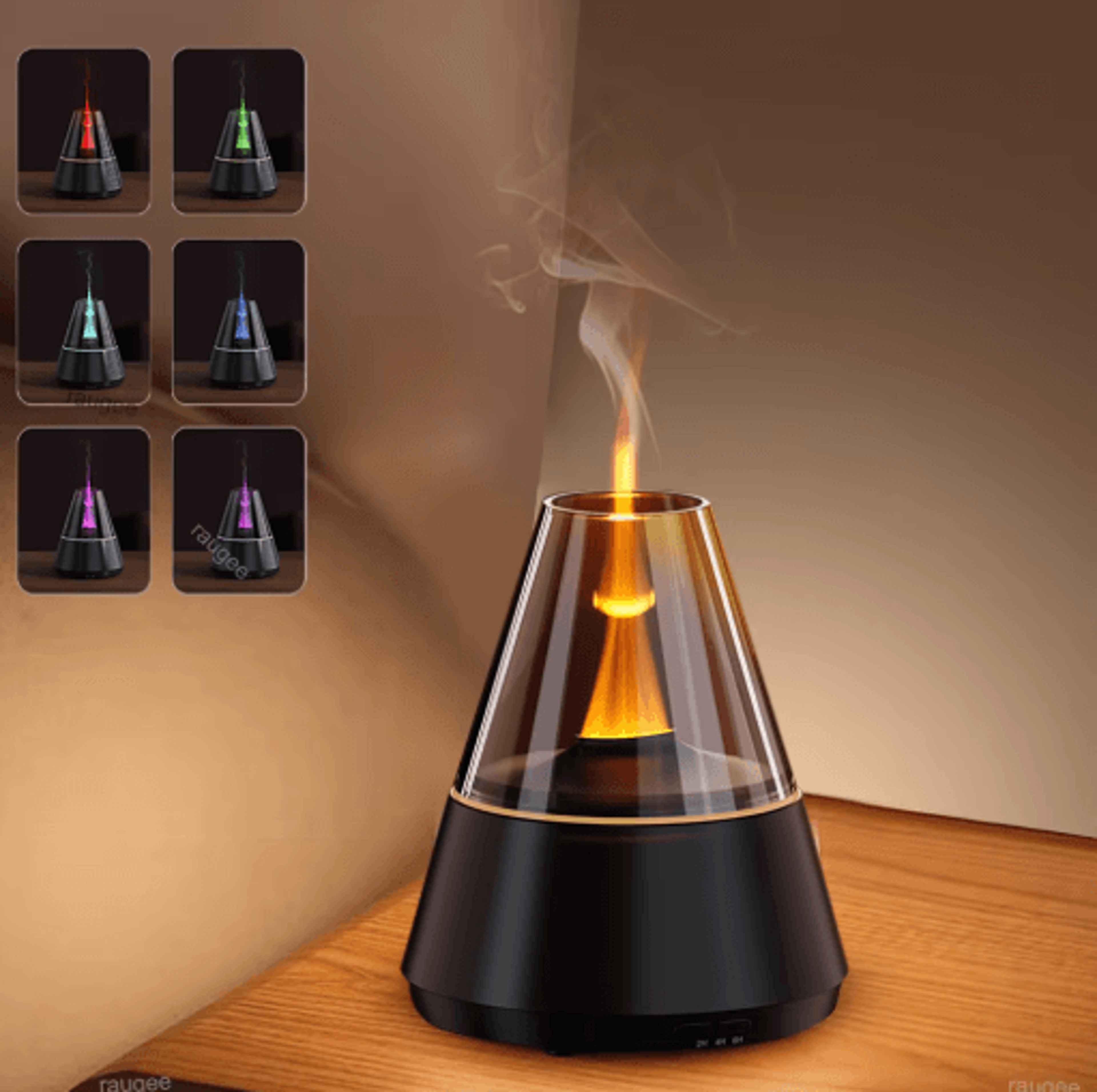 mistglow usb mini air humidifier and aroma essential oil diffuser with night light
