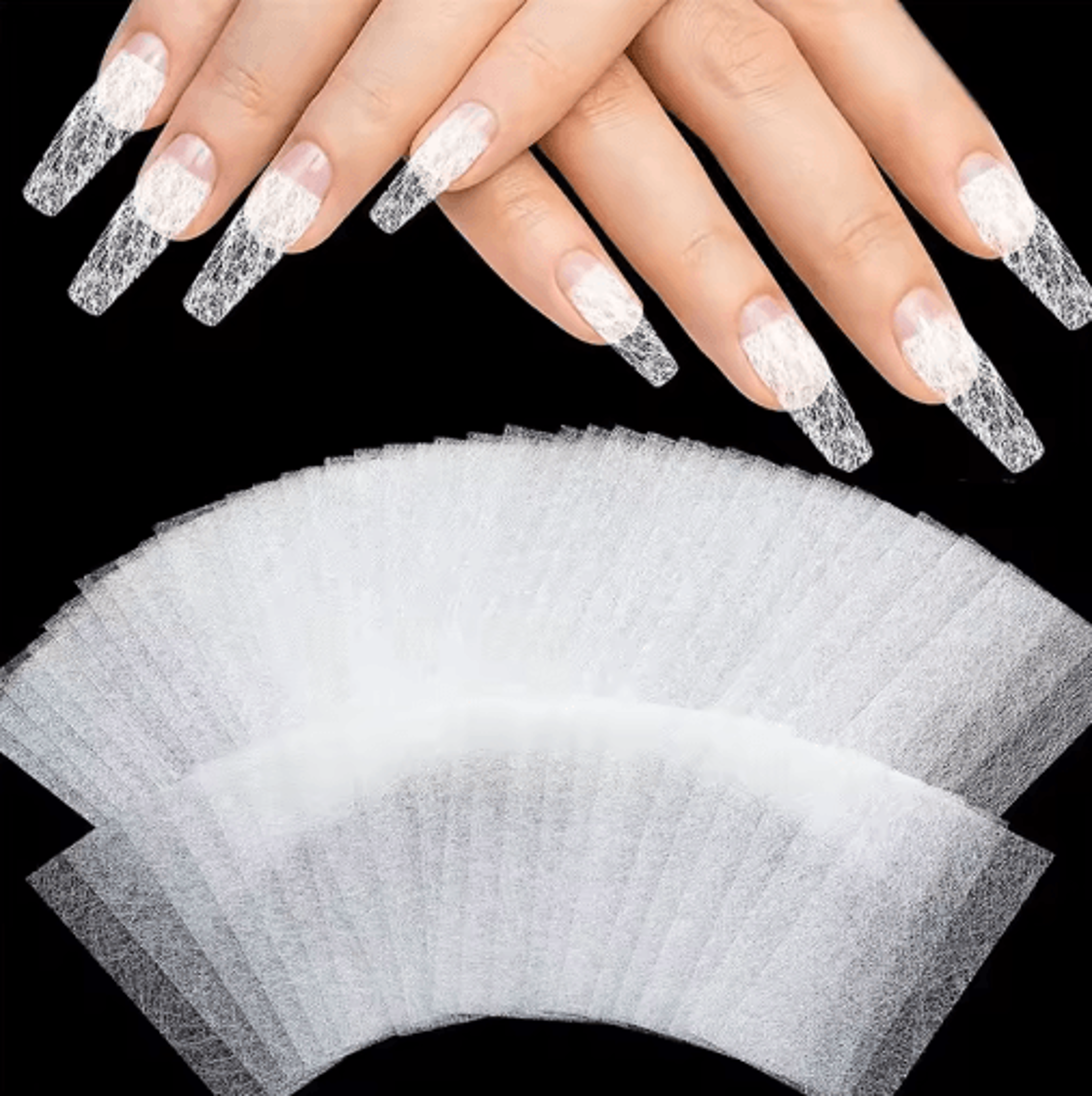 fiberglass nail extension wraps for uv gel and acrylic silk form manicure building sheets 10 to 50pcs