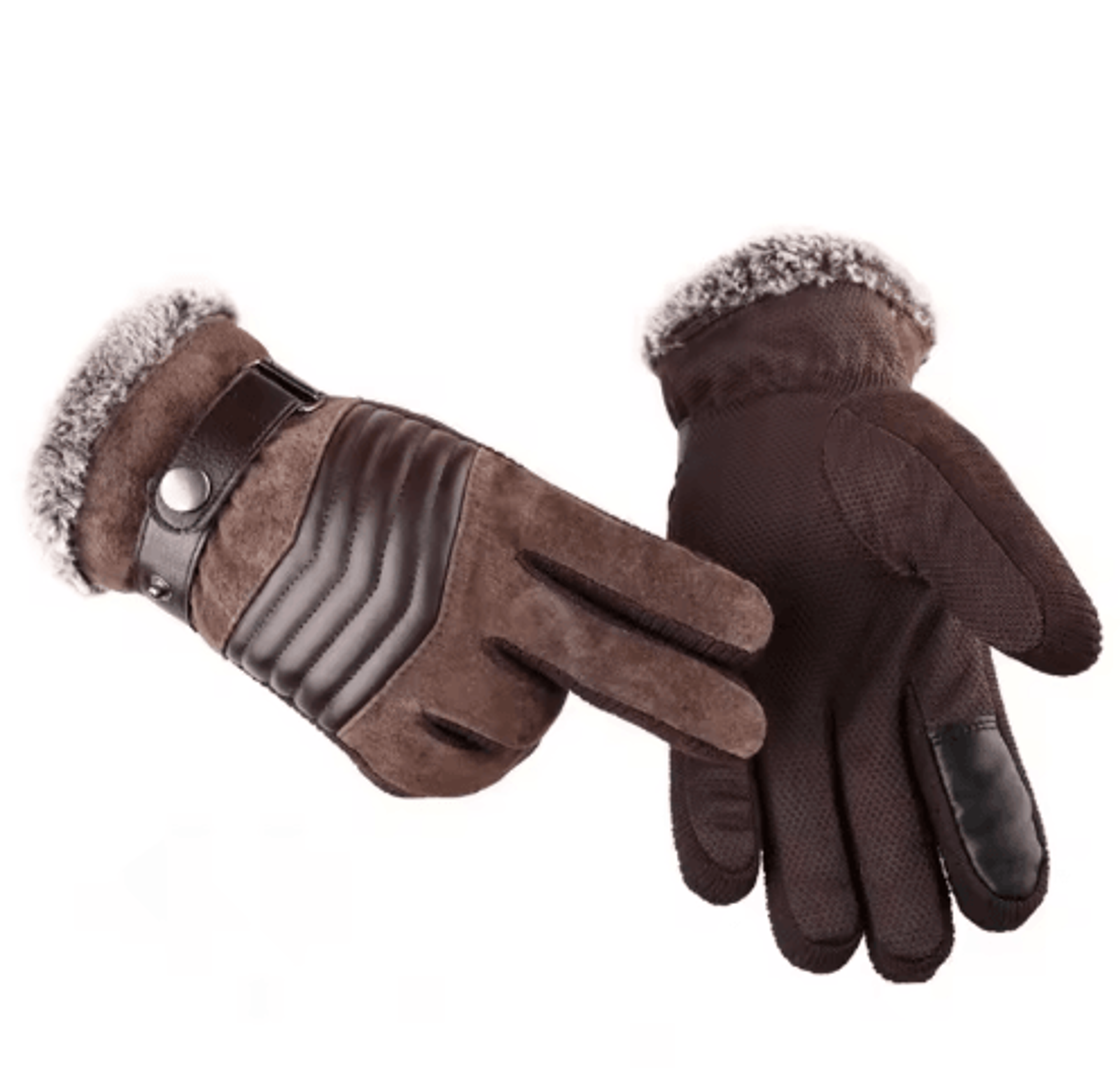 touch screen winter gloves for men genuine leather full finger warm outdoor gloves