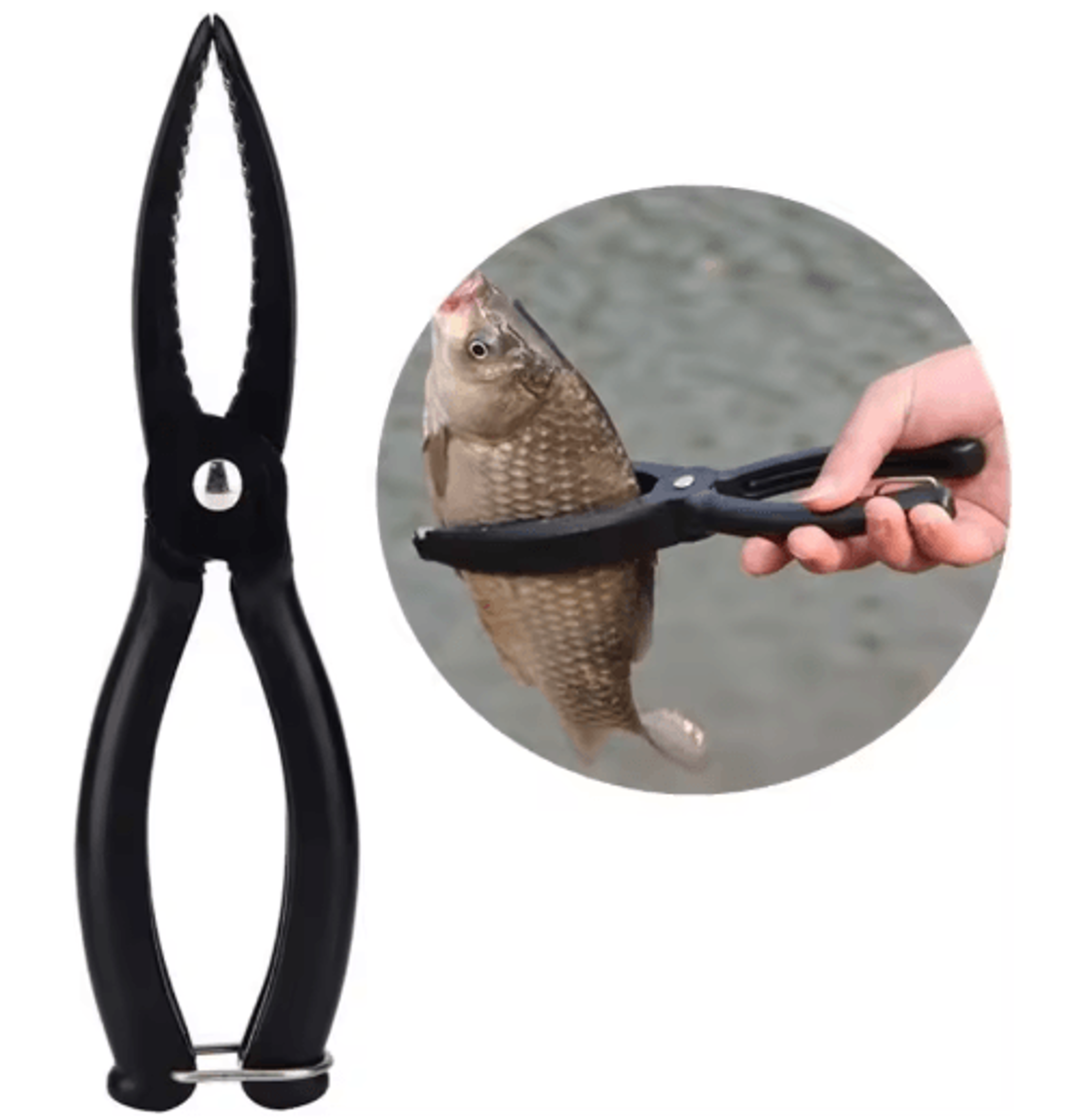 non-slip fishing control tongs – secure grip tool for safe fish handling