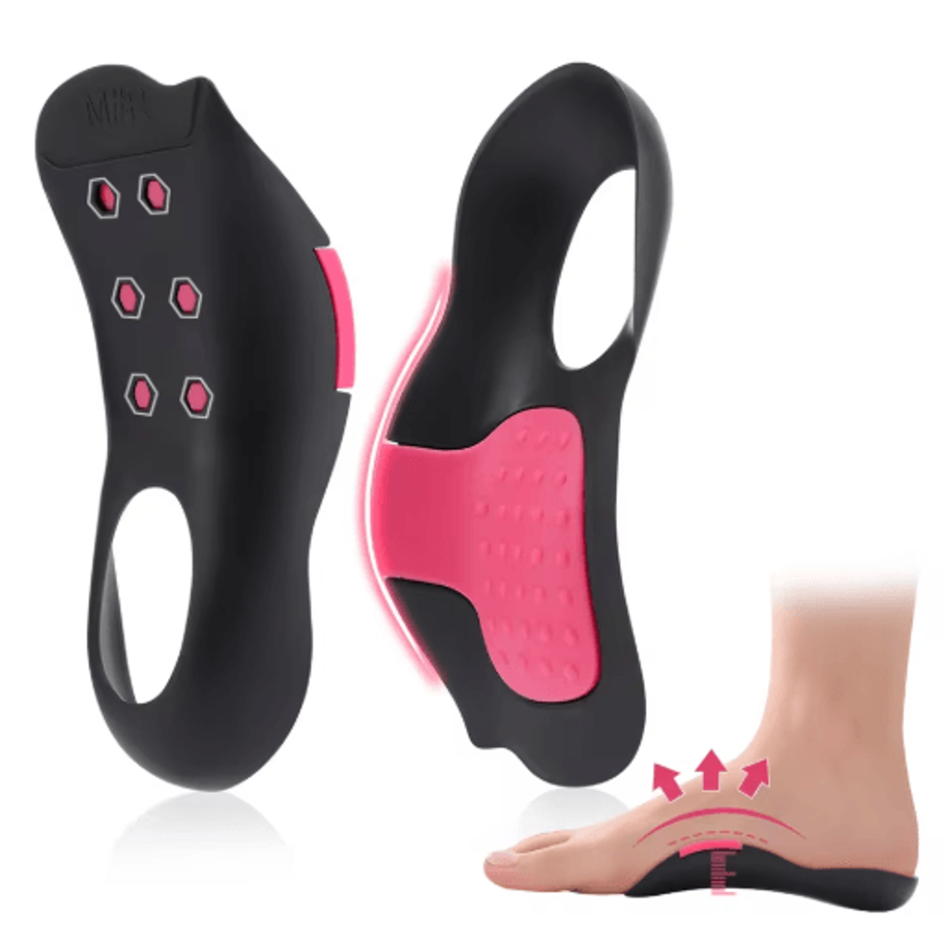 adjustable arch support orthopedic insole – heel lift half pad for walking comfort