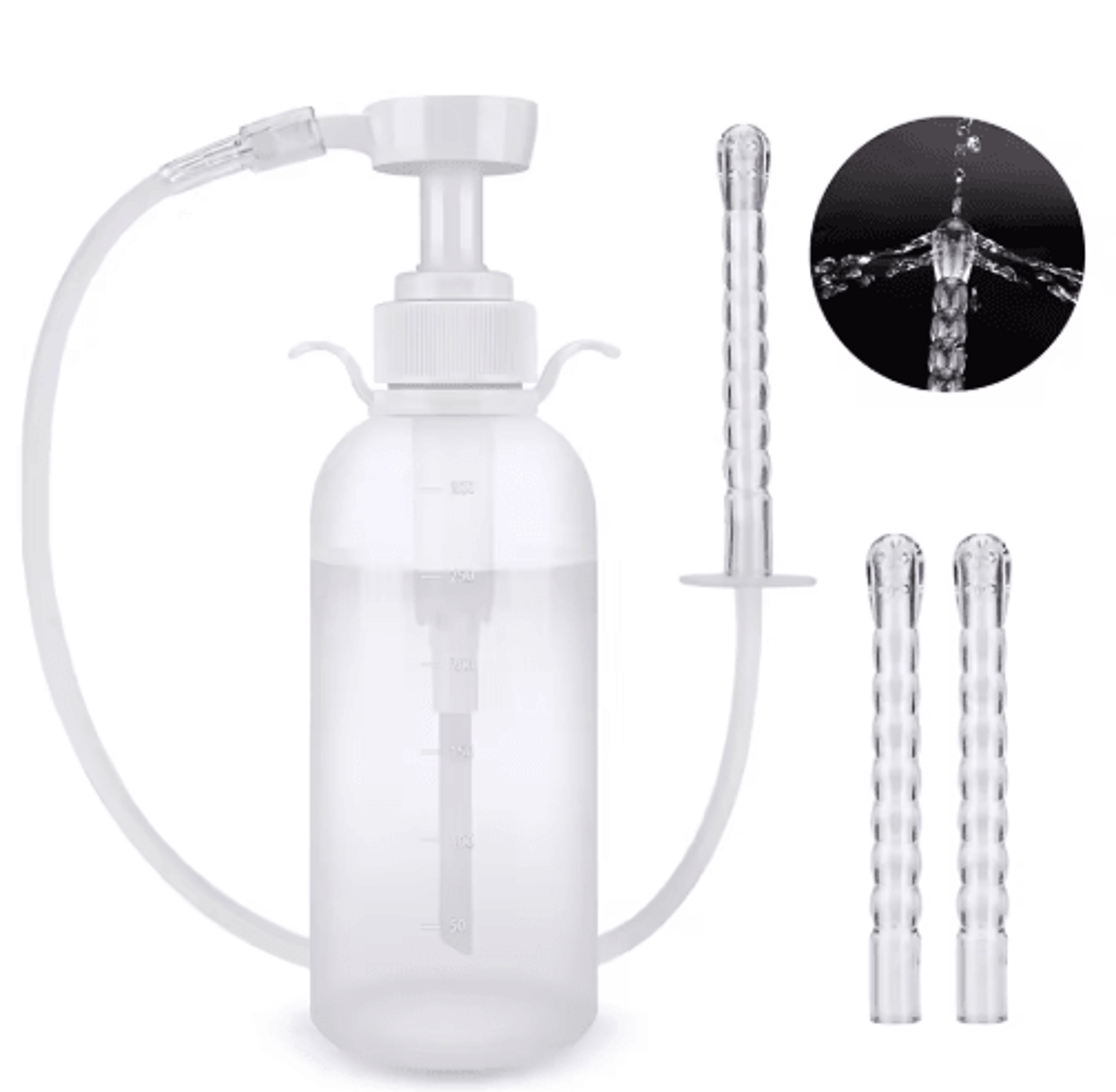 reusable vaginal & anal cleansing syringe – 300/600ml personal hygiene flushing kit