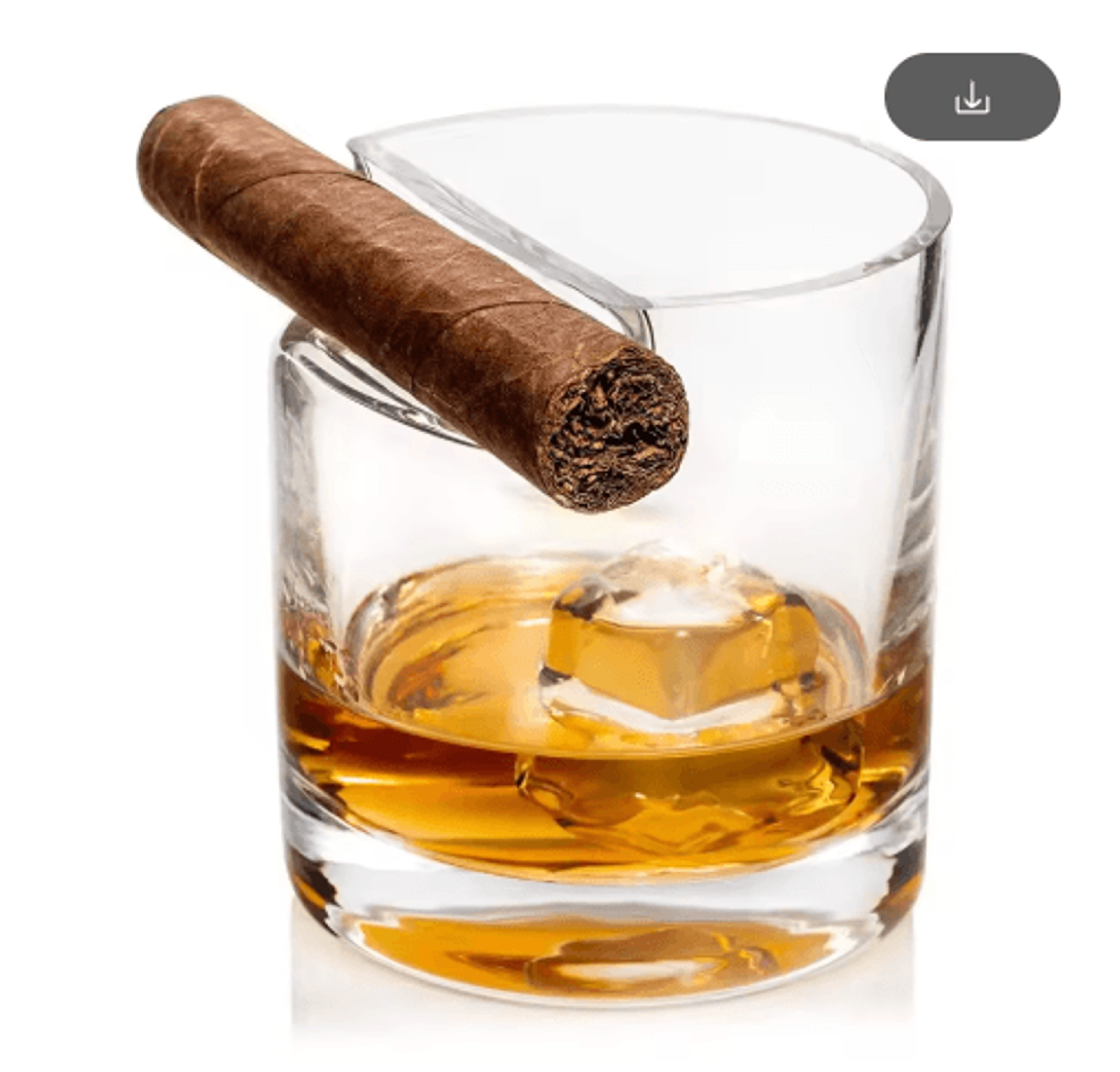 crystal whiskey and cigar glass tiki style crystal whiskey tumbler with built in cigar holder