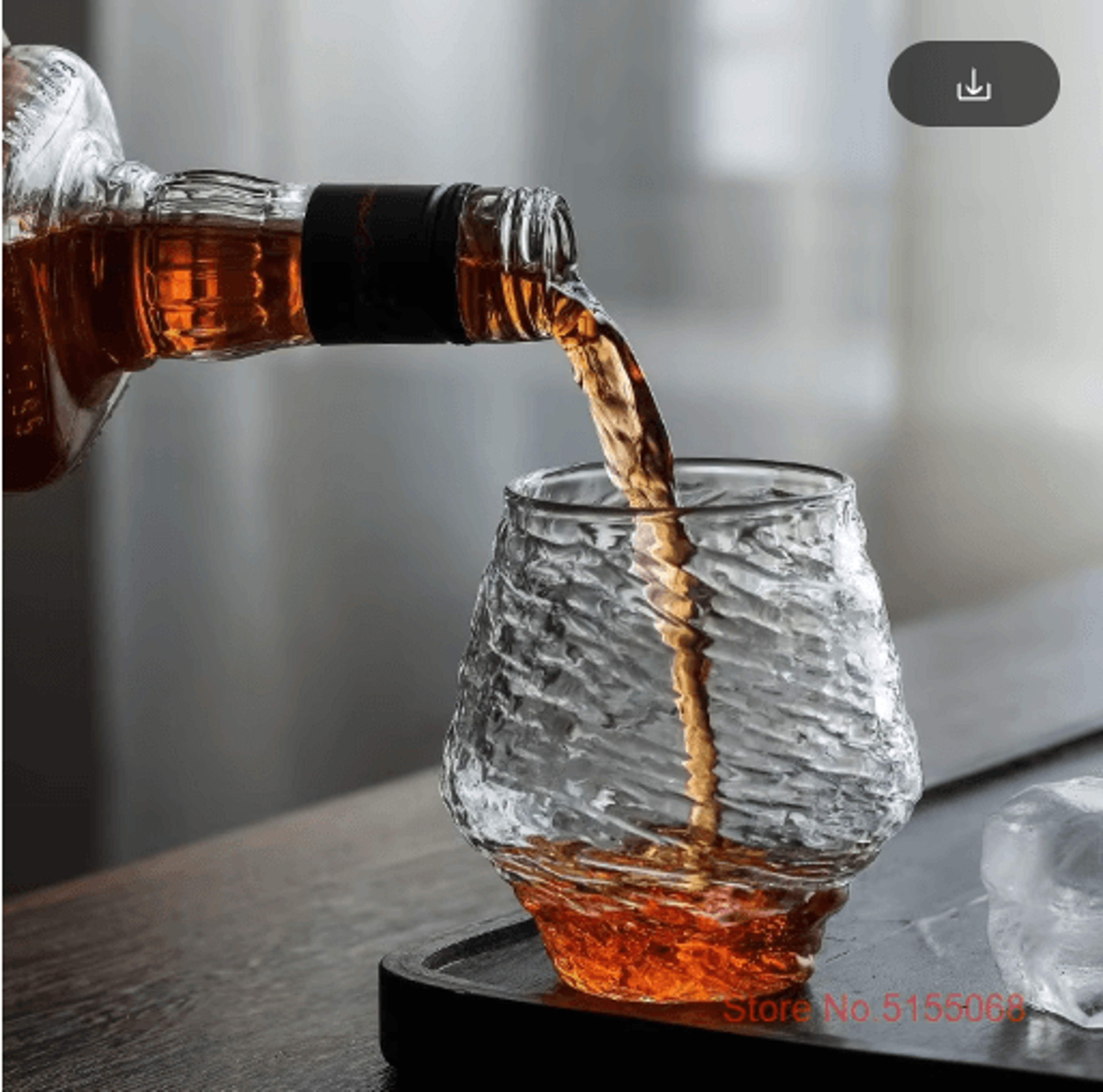 japanese hazy air whiskey tumbler snowflake hammered glass for whisky xo brandy and wine