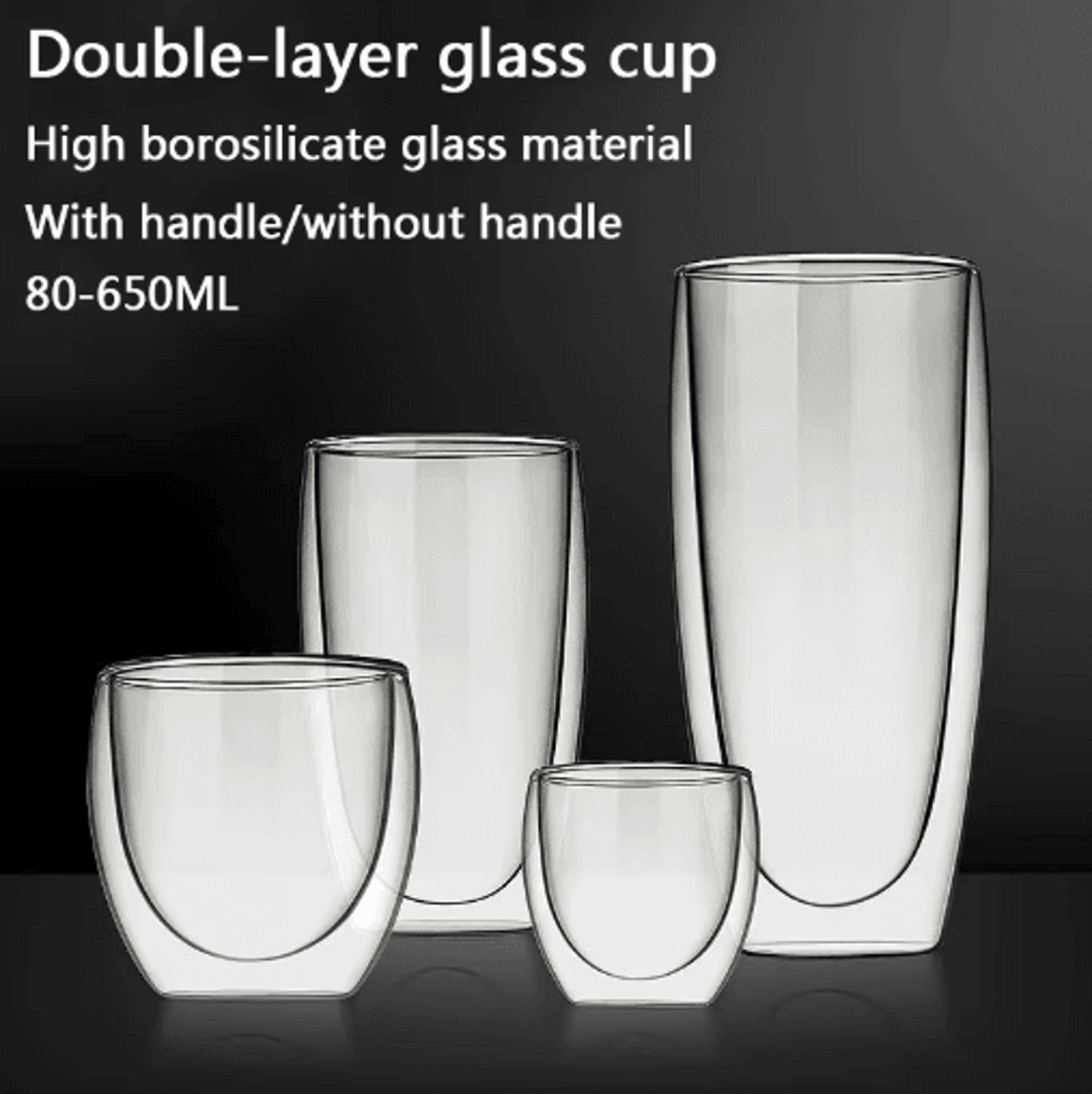 transparent heat-resistant glass tumbler creative coffee whiskey and cocktail mug