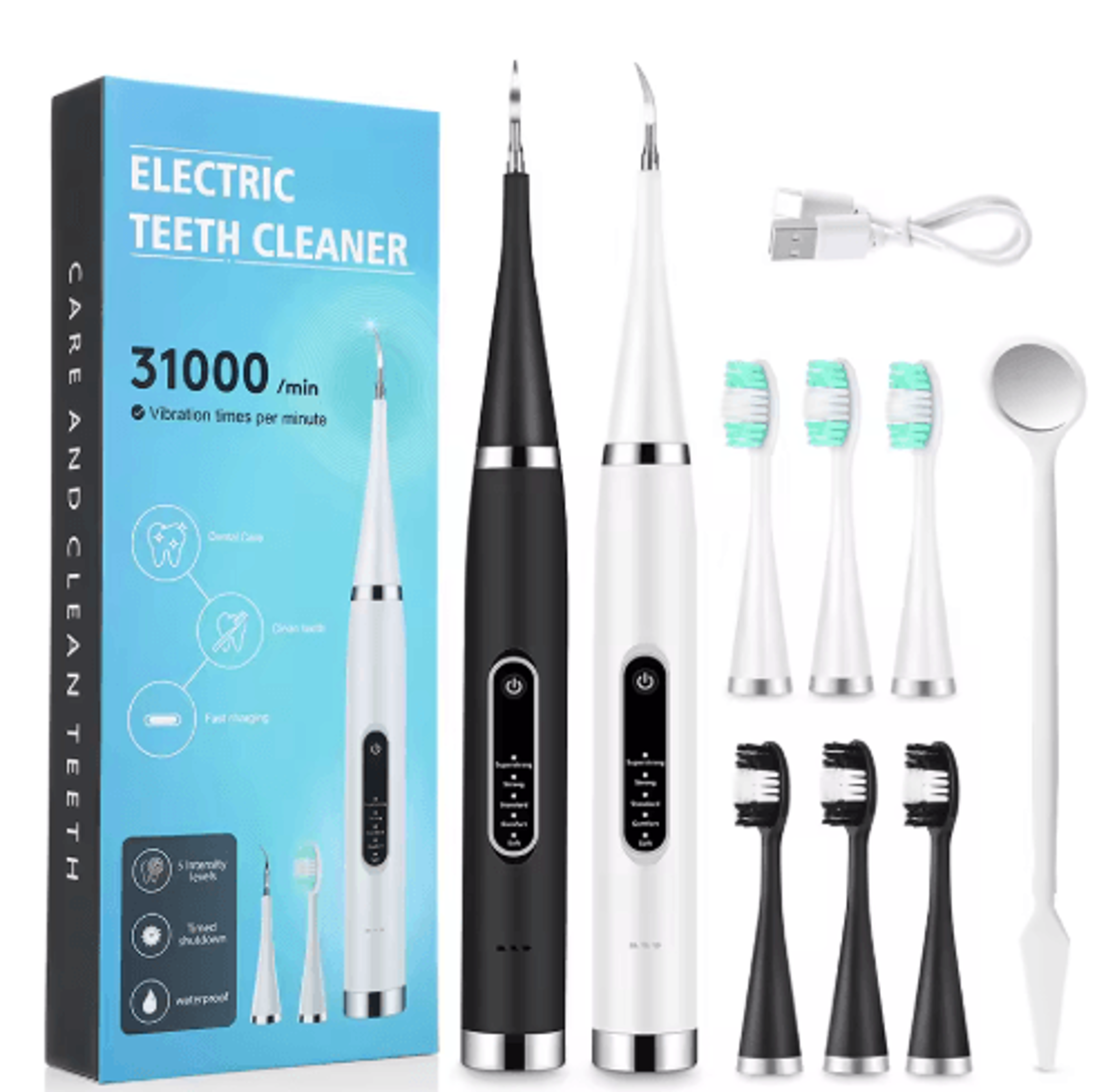 portable sonic dental scaler – electric tartar remover & teeth whitening tool