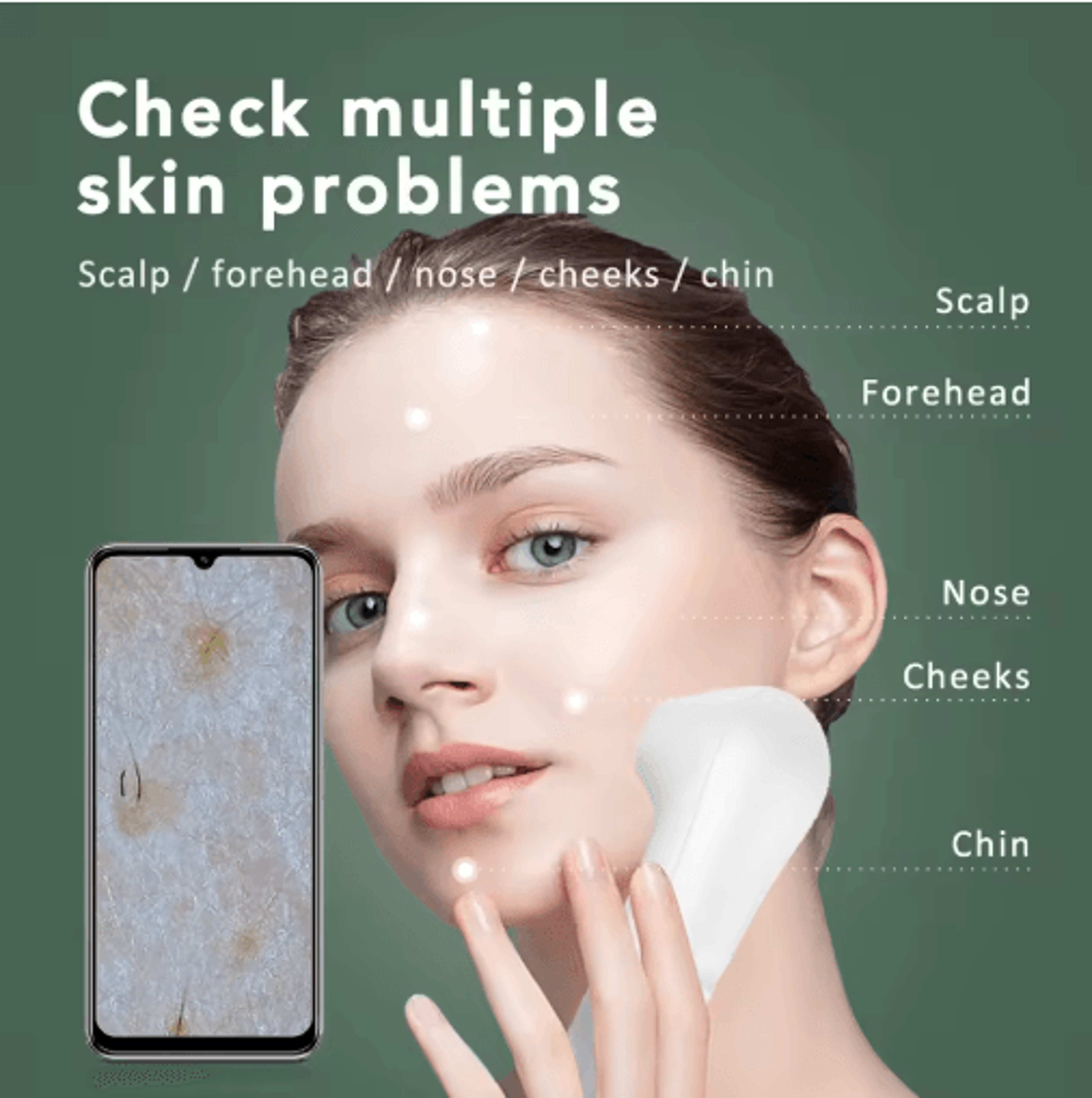 dermascope pro wireless skin analyzer & scalp detection dermatoscope