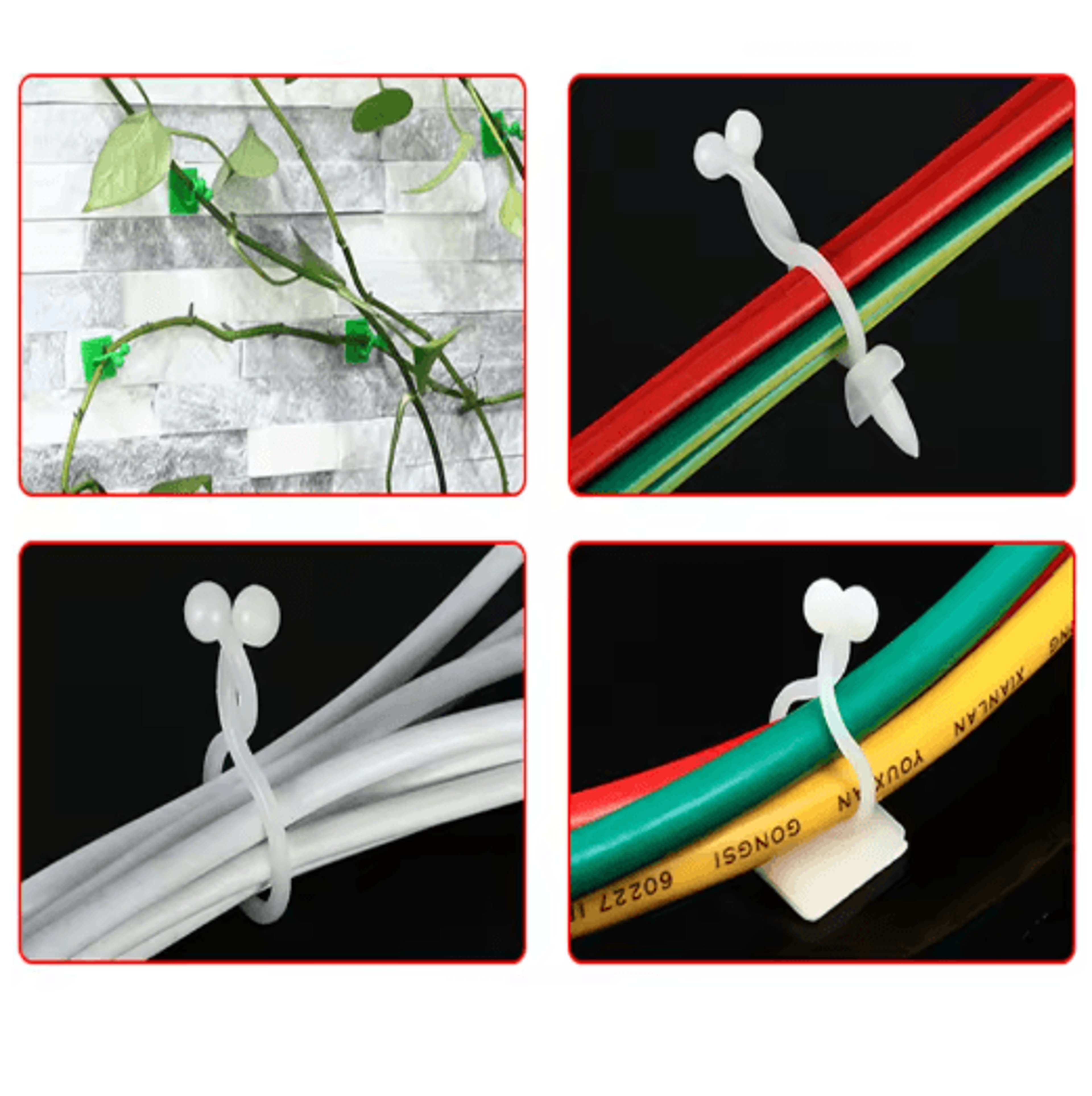 10 pcs charger cable organizer usb winder desktop tidy clips management wire holder for mouse headphone desk cord access