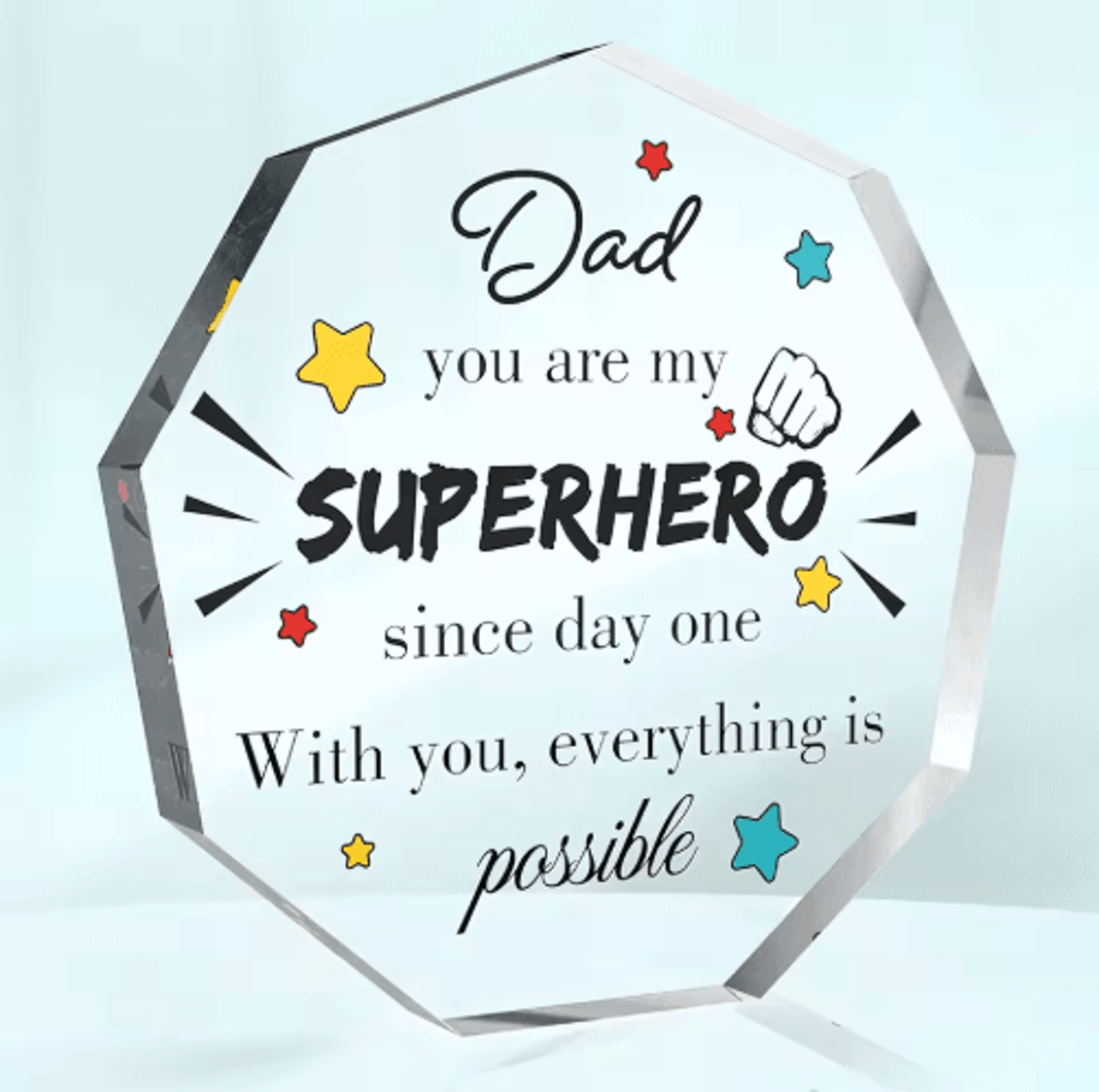 sentimental fathers day clear acrylic plaque gift