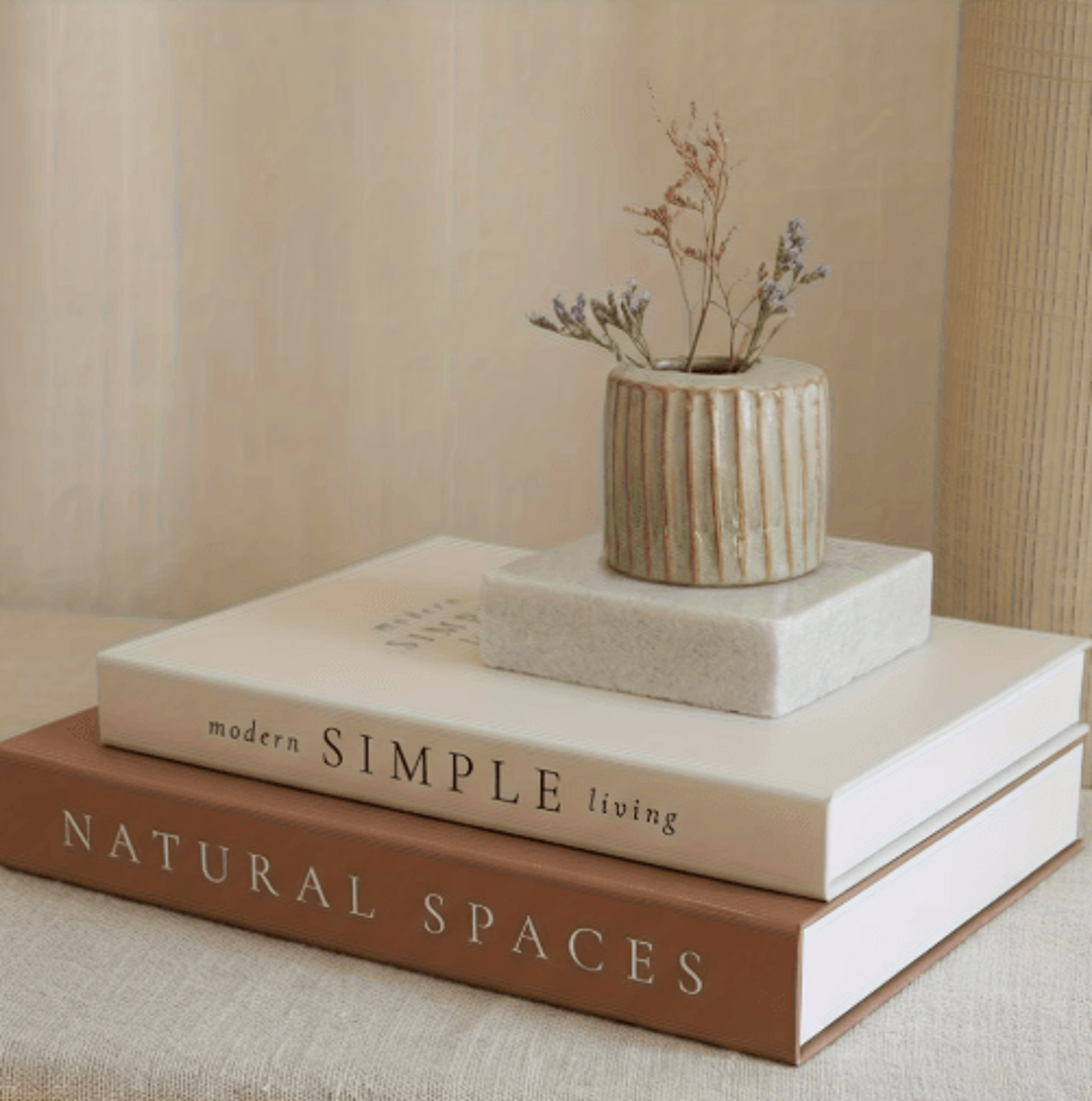 2-piece bohemian faux book decorative stack set