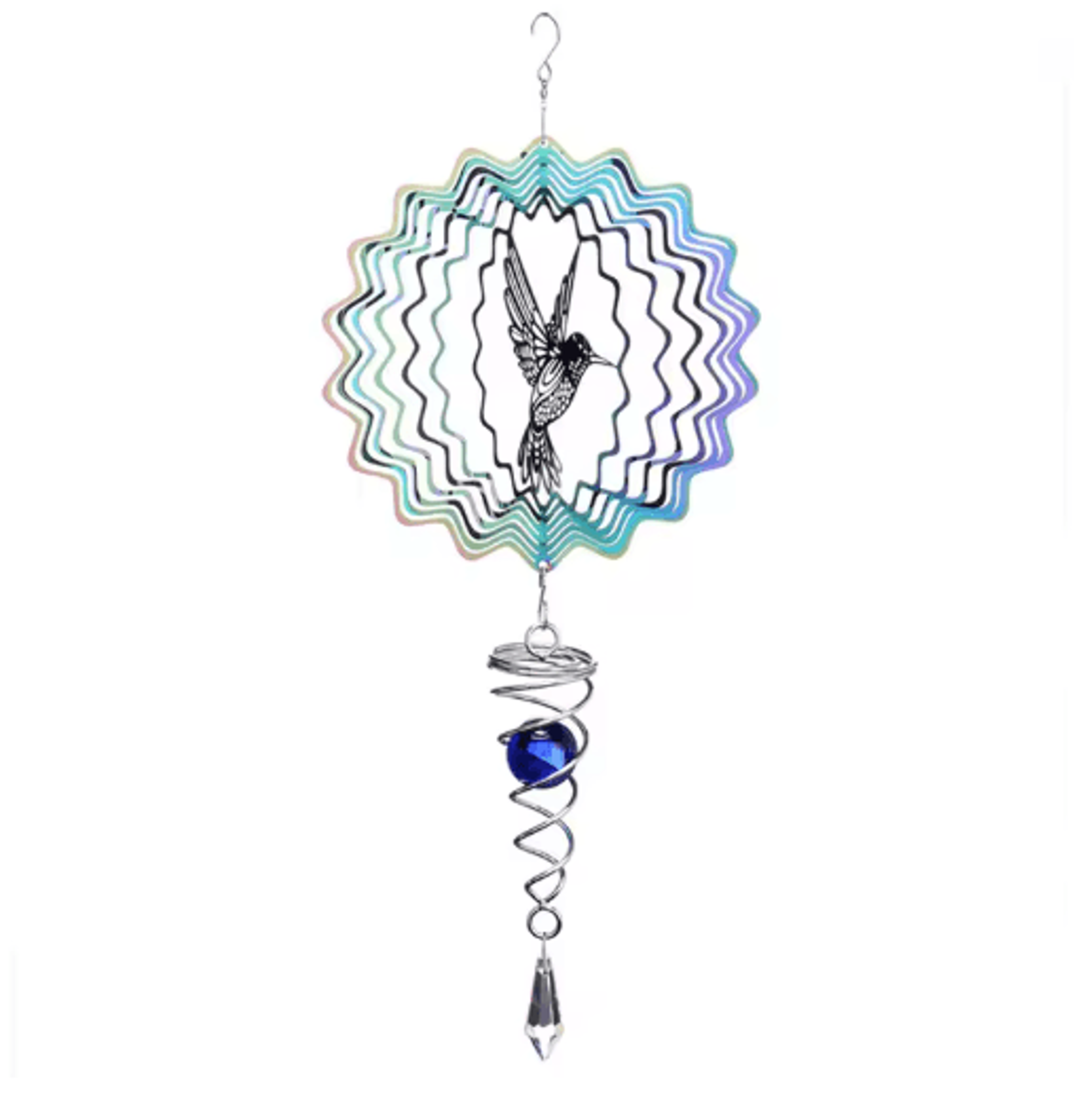 3d crystal hummingbird wind chimes sun catcher pendant