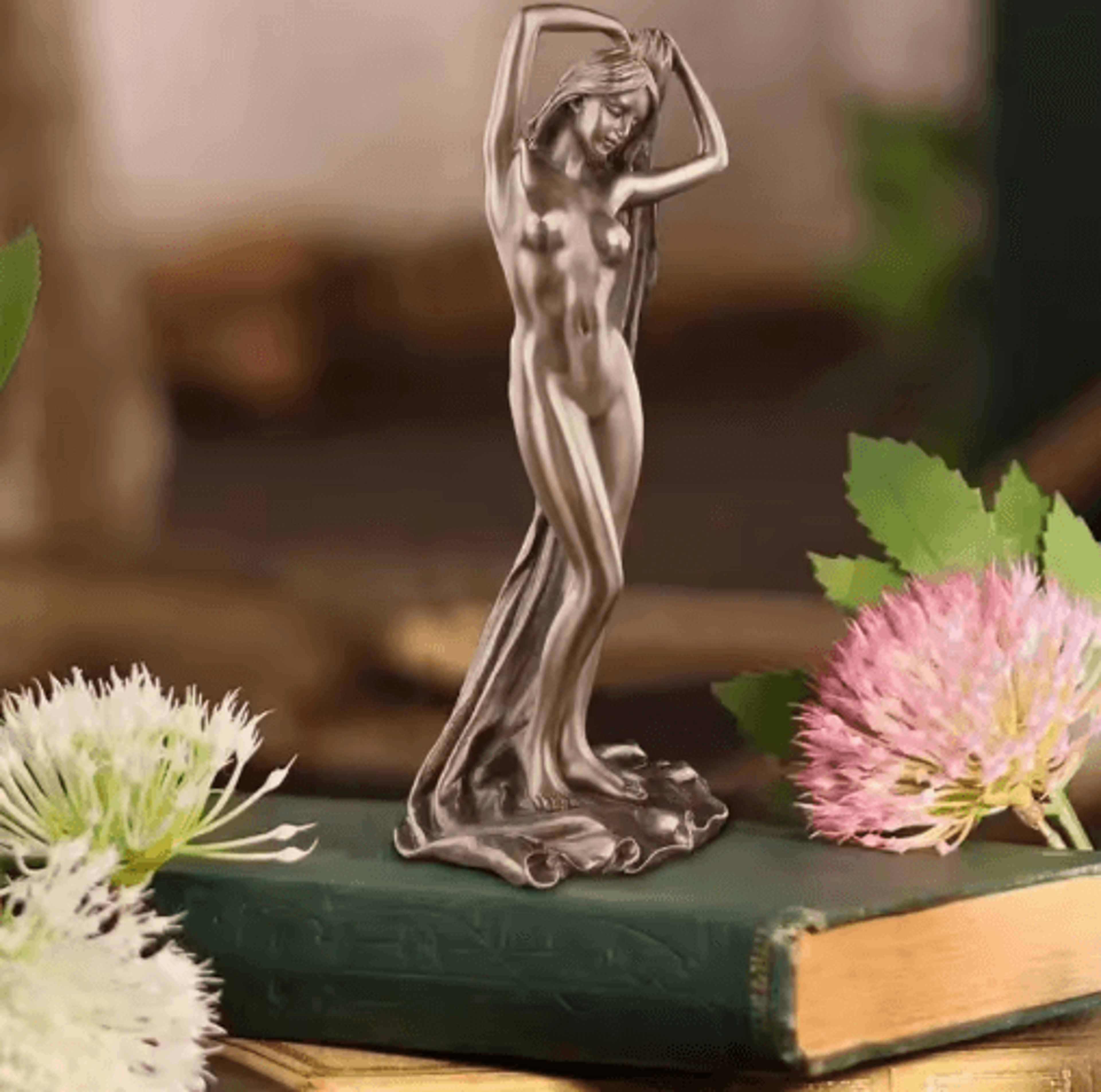 resin greek goddess statue tabletop art for home & garden decor