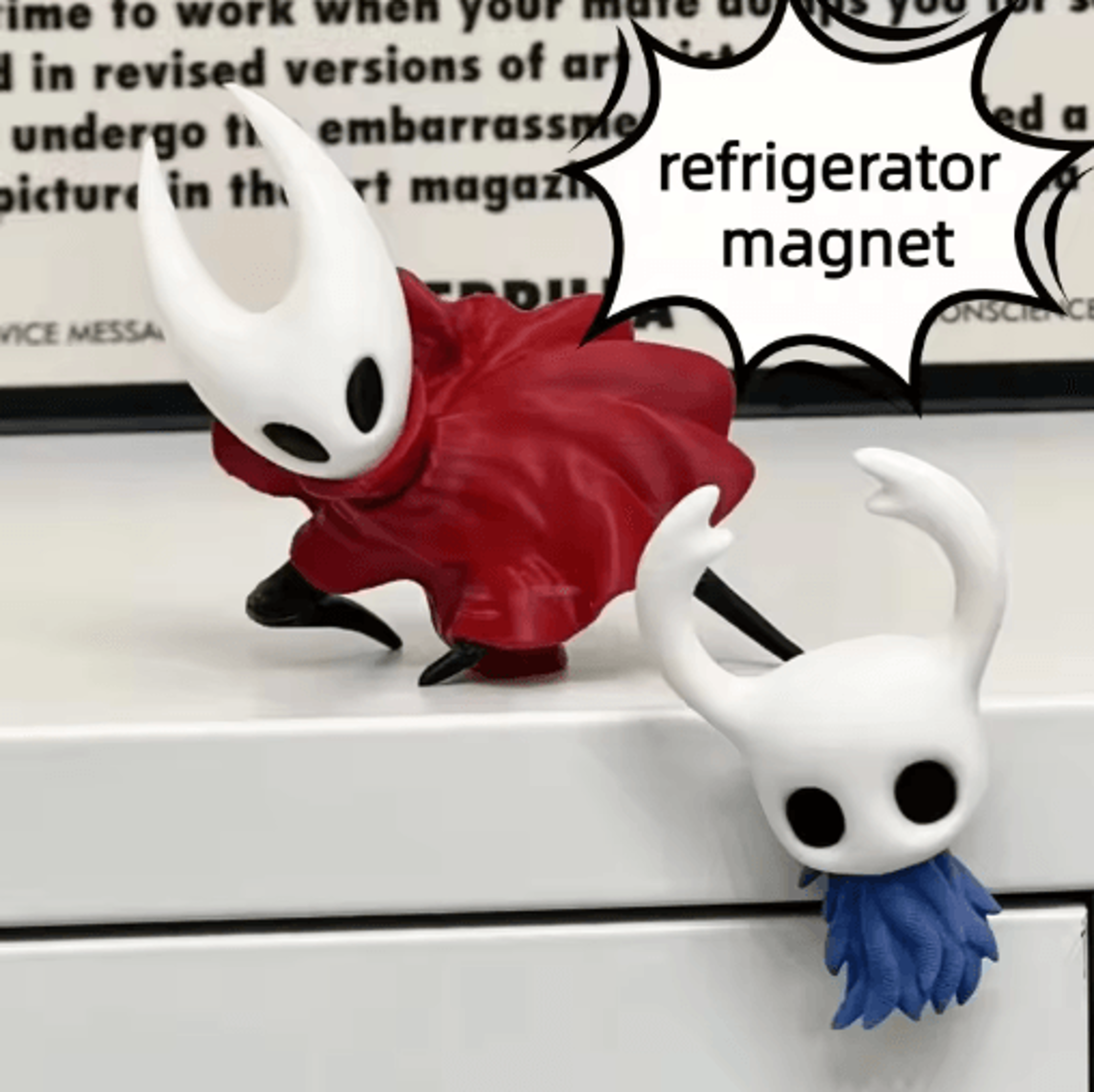 hornet knight hollow knight 3d printed fridge magnet cartoon decor