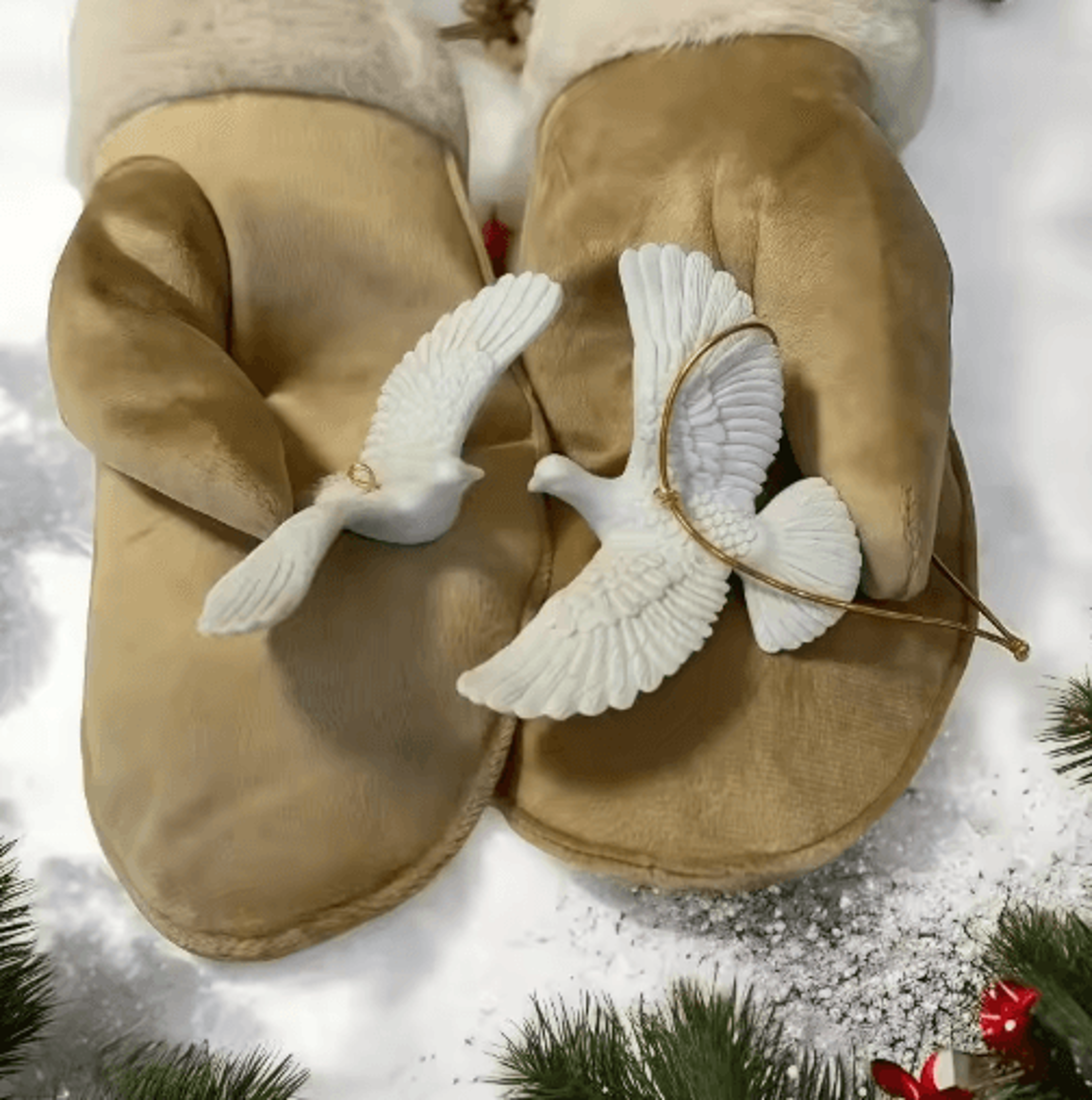 friendship doves resin christmas tree ornament