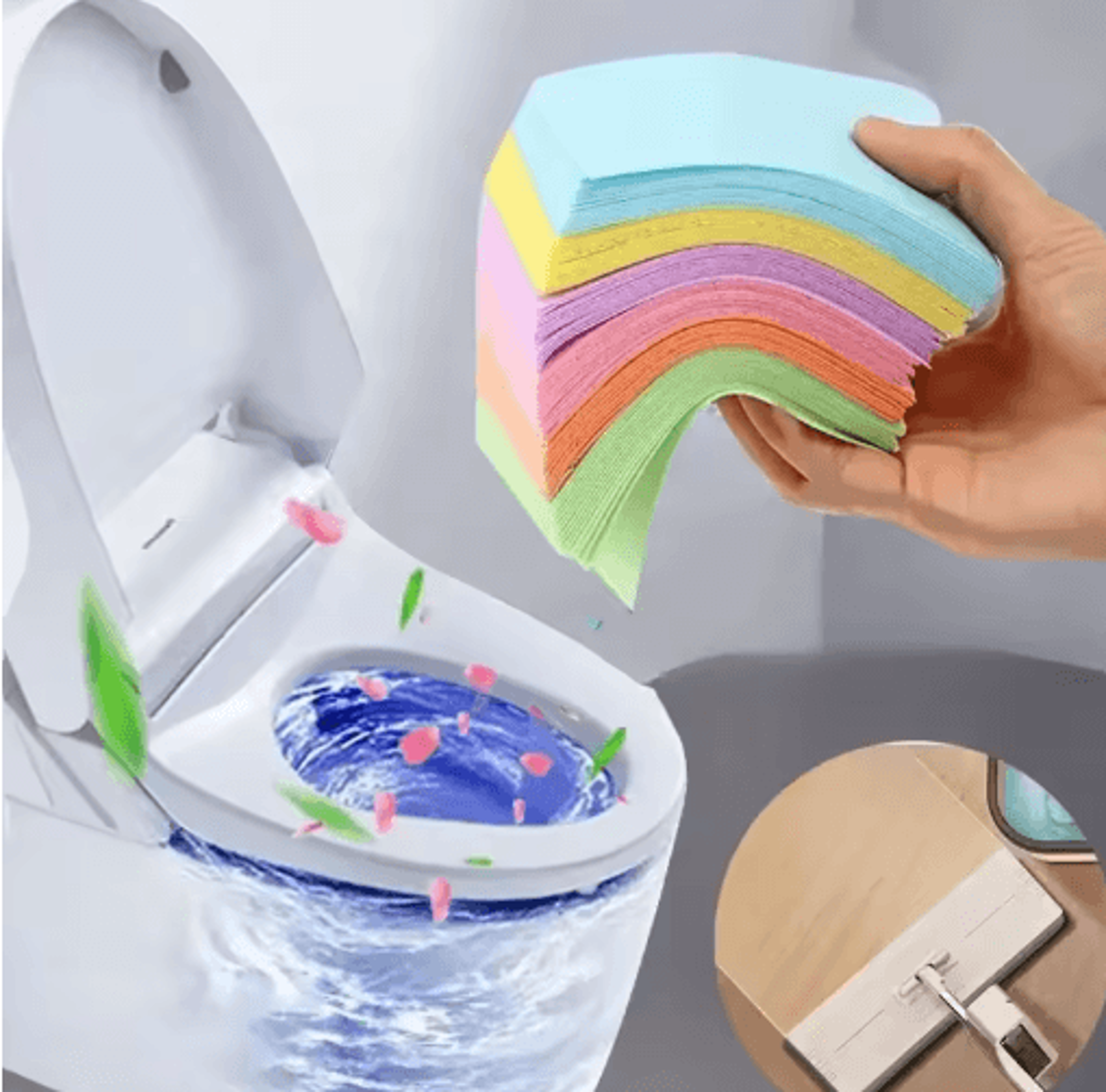 water-soluble floor cleaner tablets – sterilizing, fragrant cleaning sheets for bathroom & kitchen