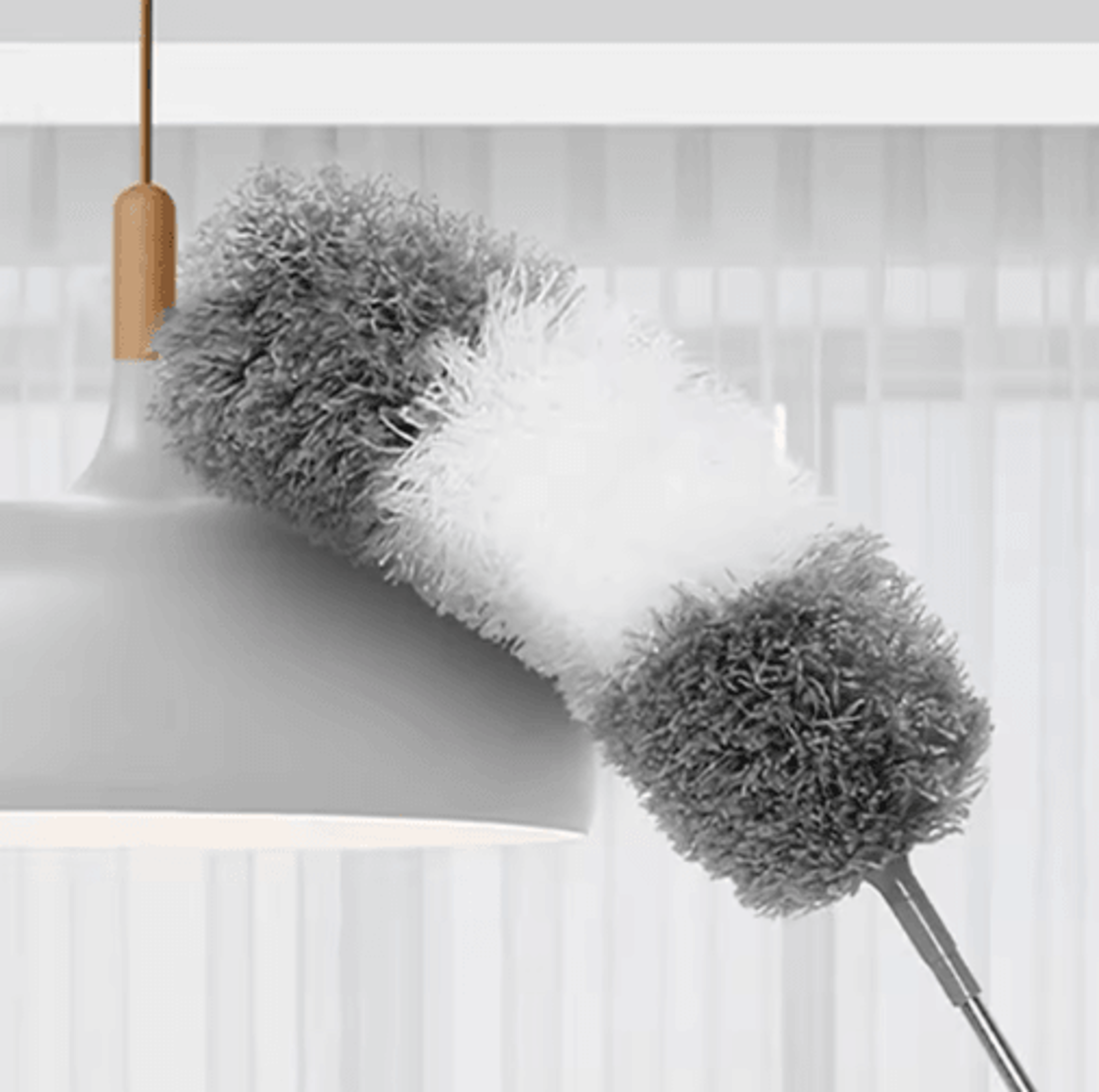 extendable microfiber duster – telescopic bendable cleaning brush for ceiling & home dusting