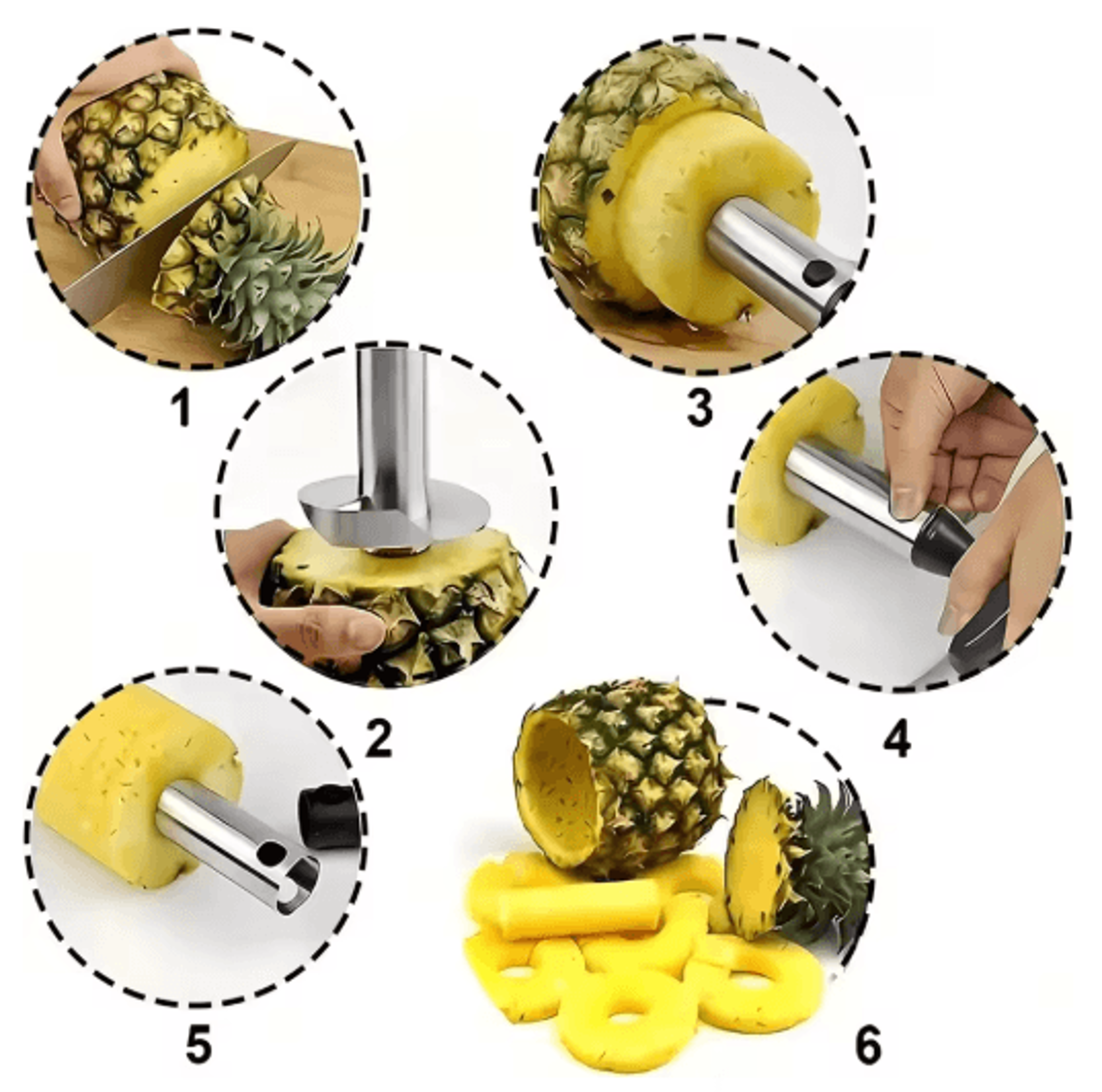 stainless steel pineapple slicer and corer tool