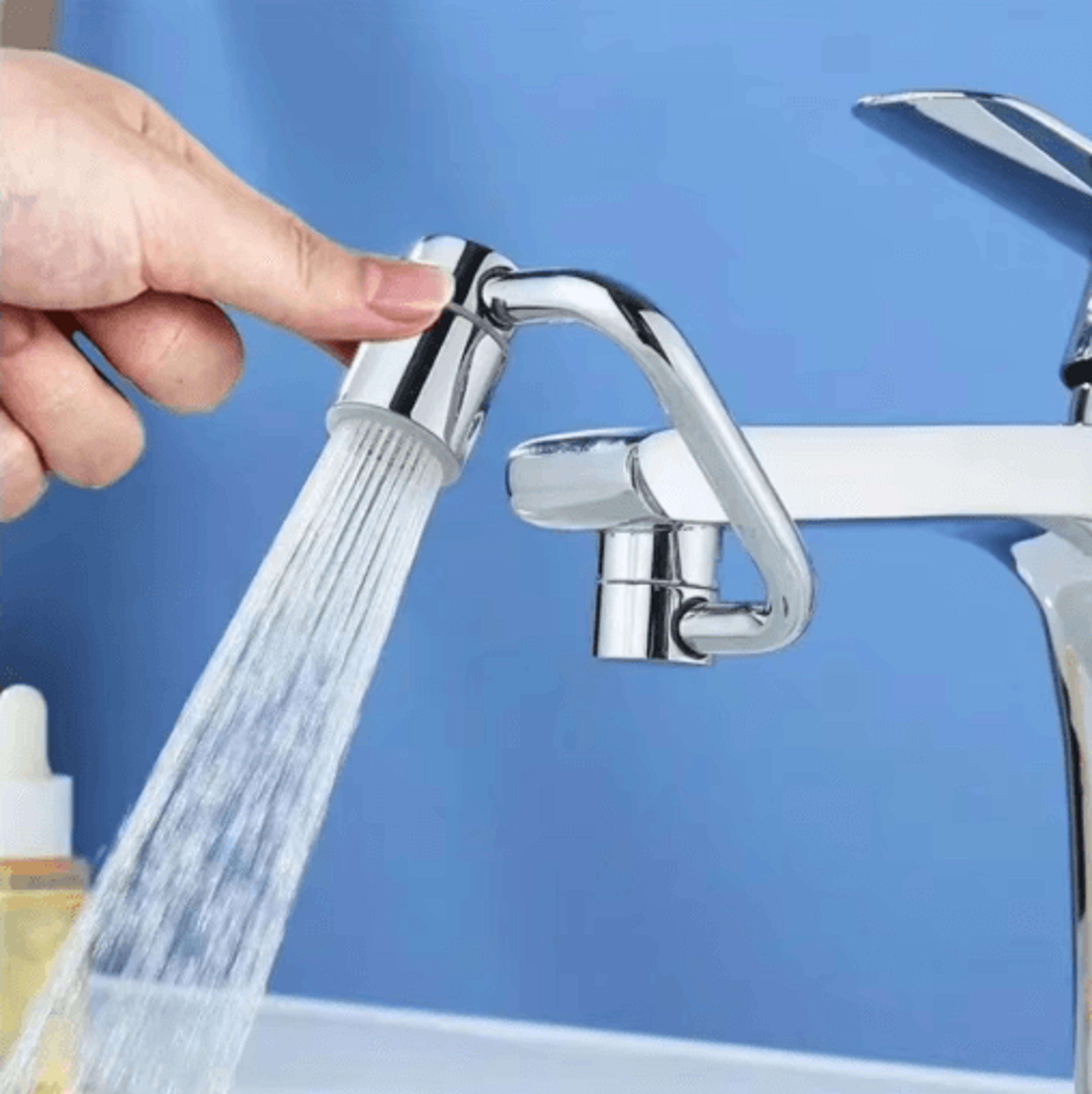 1080 degree rotating kitchen faucet extender with dual mode spray