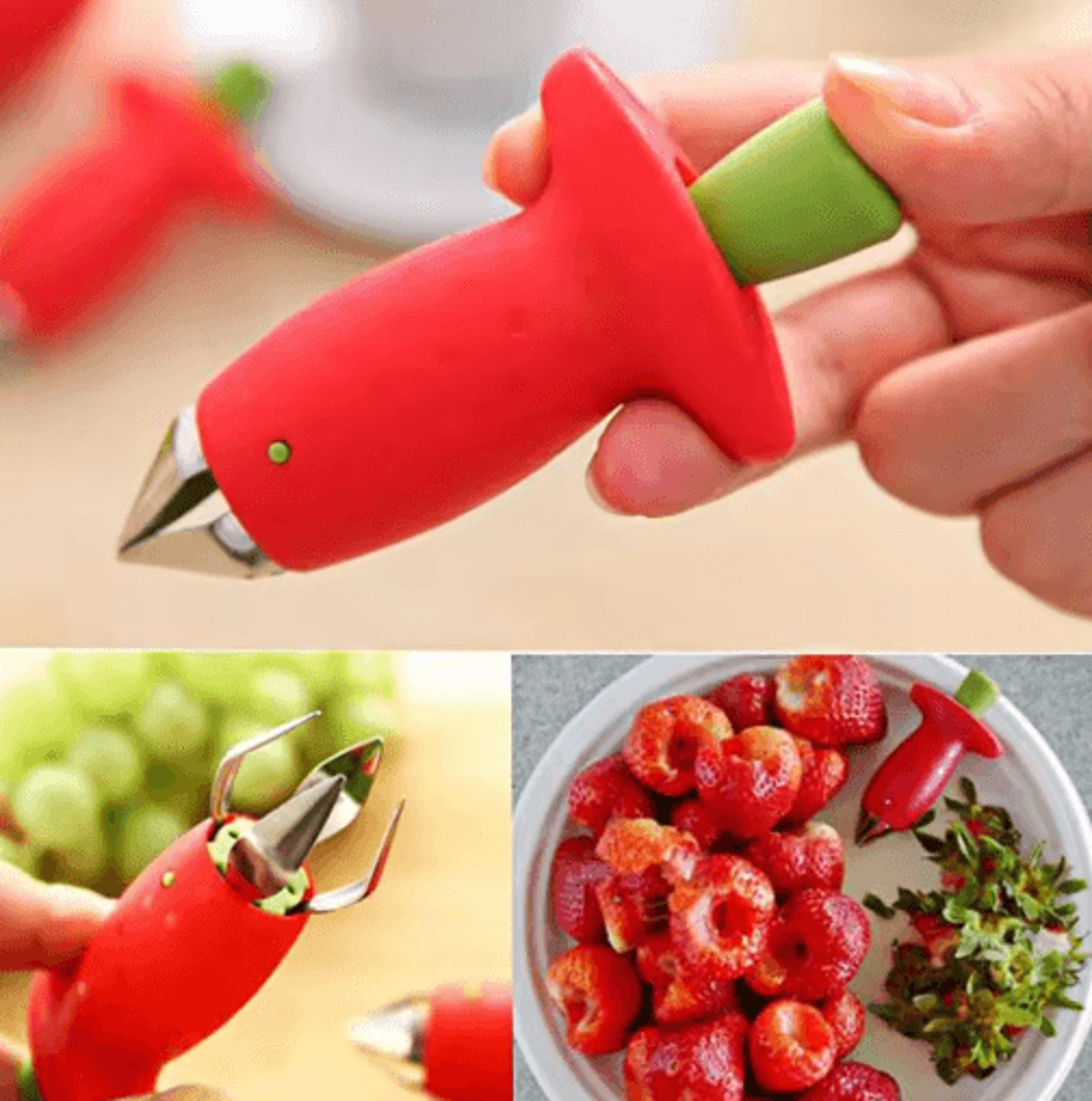 freshcore strawberry huller and pineapple cutter tool
