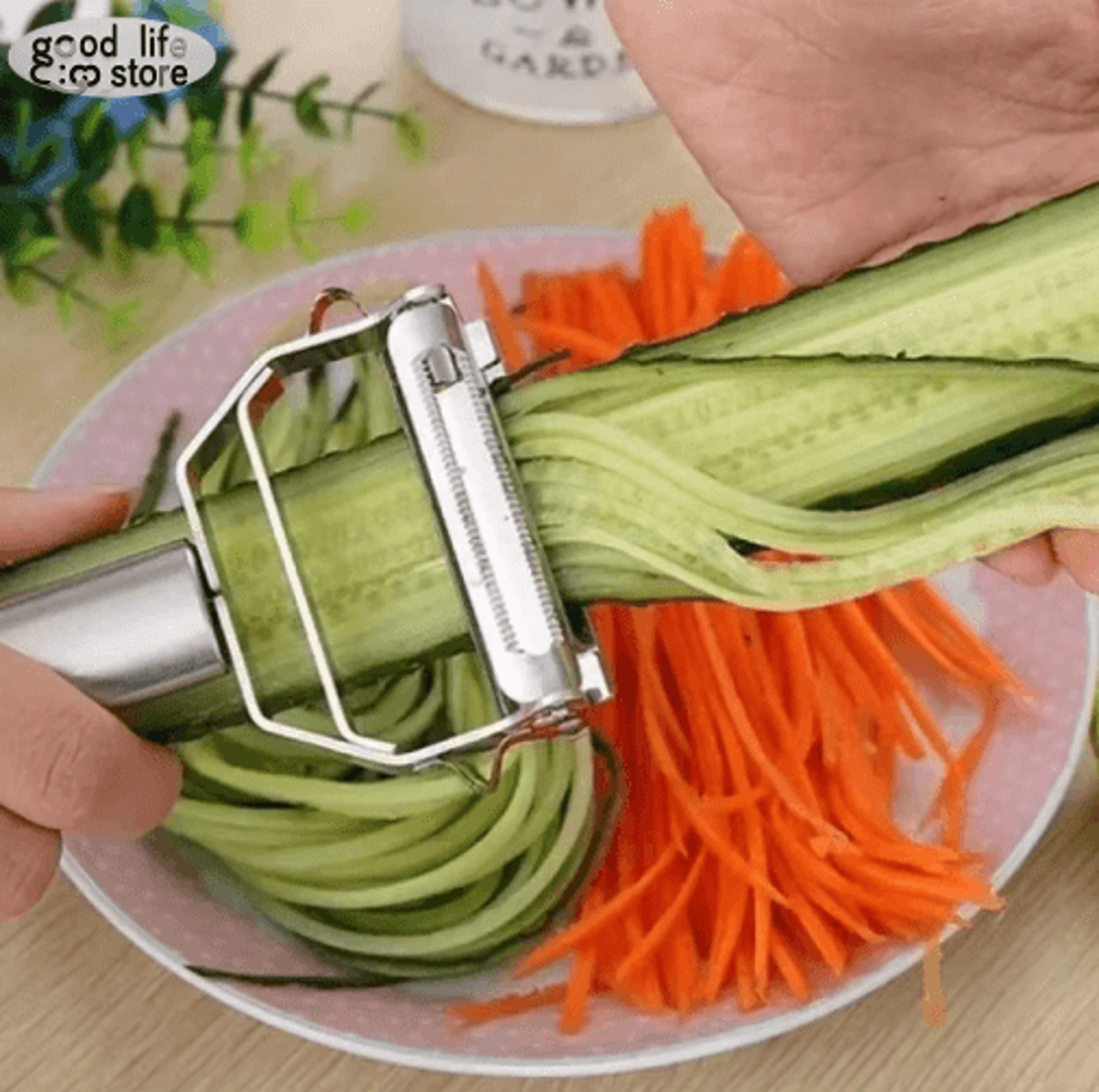 preppro 4-in-1 stainless steel vegetable grater and slicer