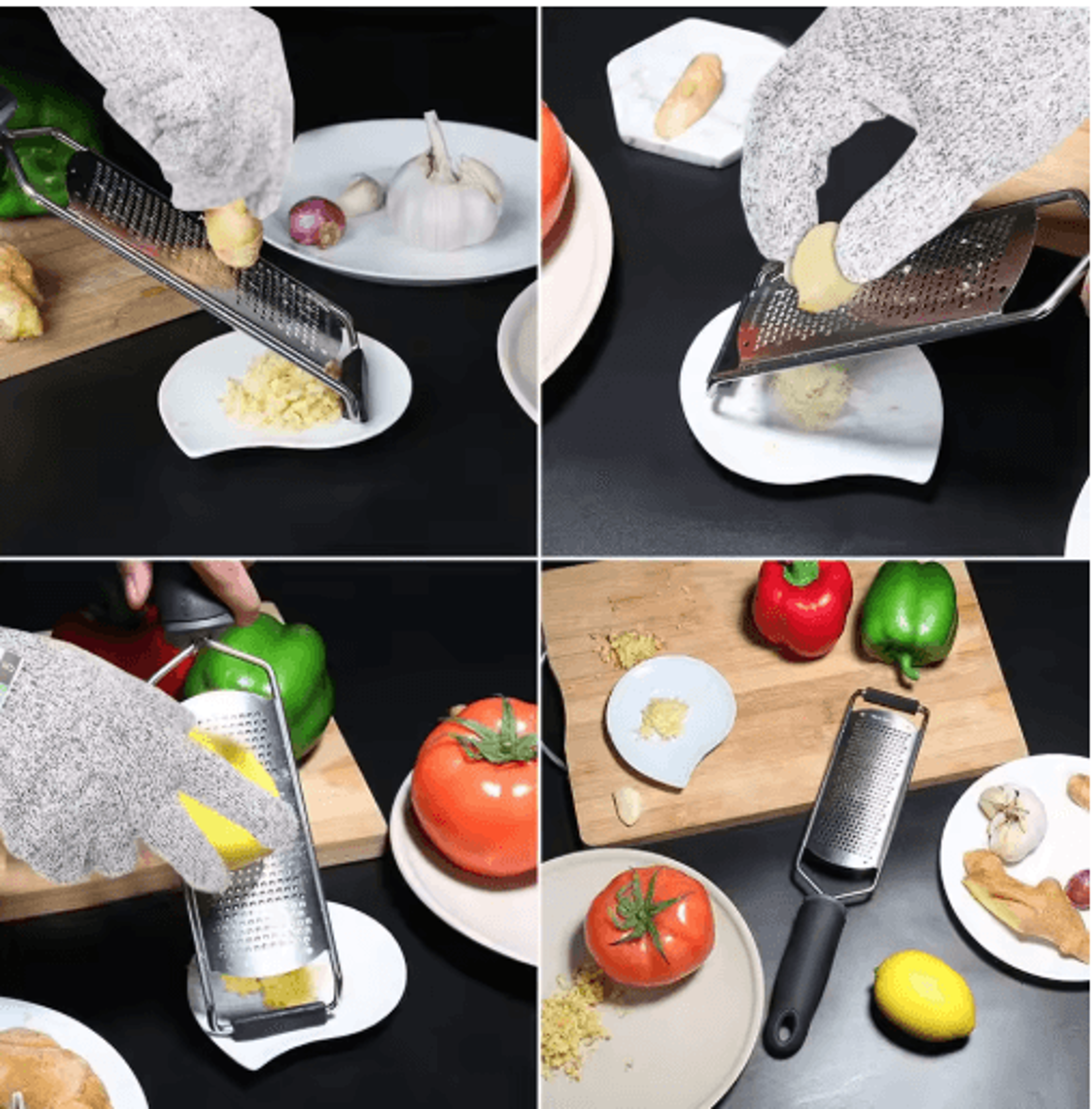 lmetjma stainless steel lemon zester & citrus cheese grater – handheld kitchen zester for garlic, ginger & chocolate