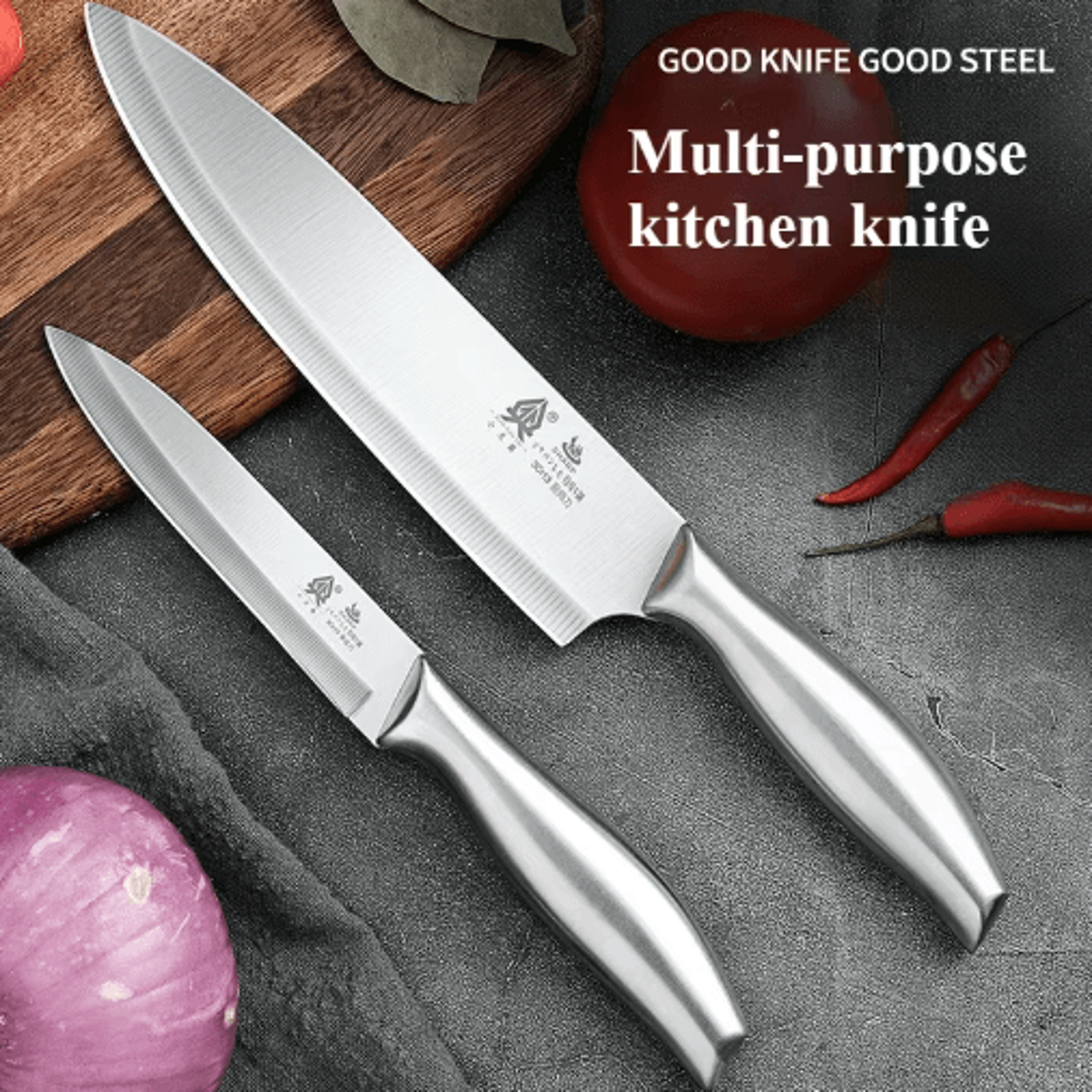 premium stainless steel kitchen knife – multifunctional fruit and meat cutting chef knife