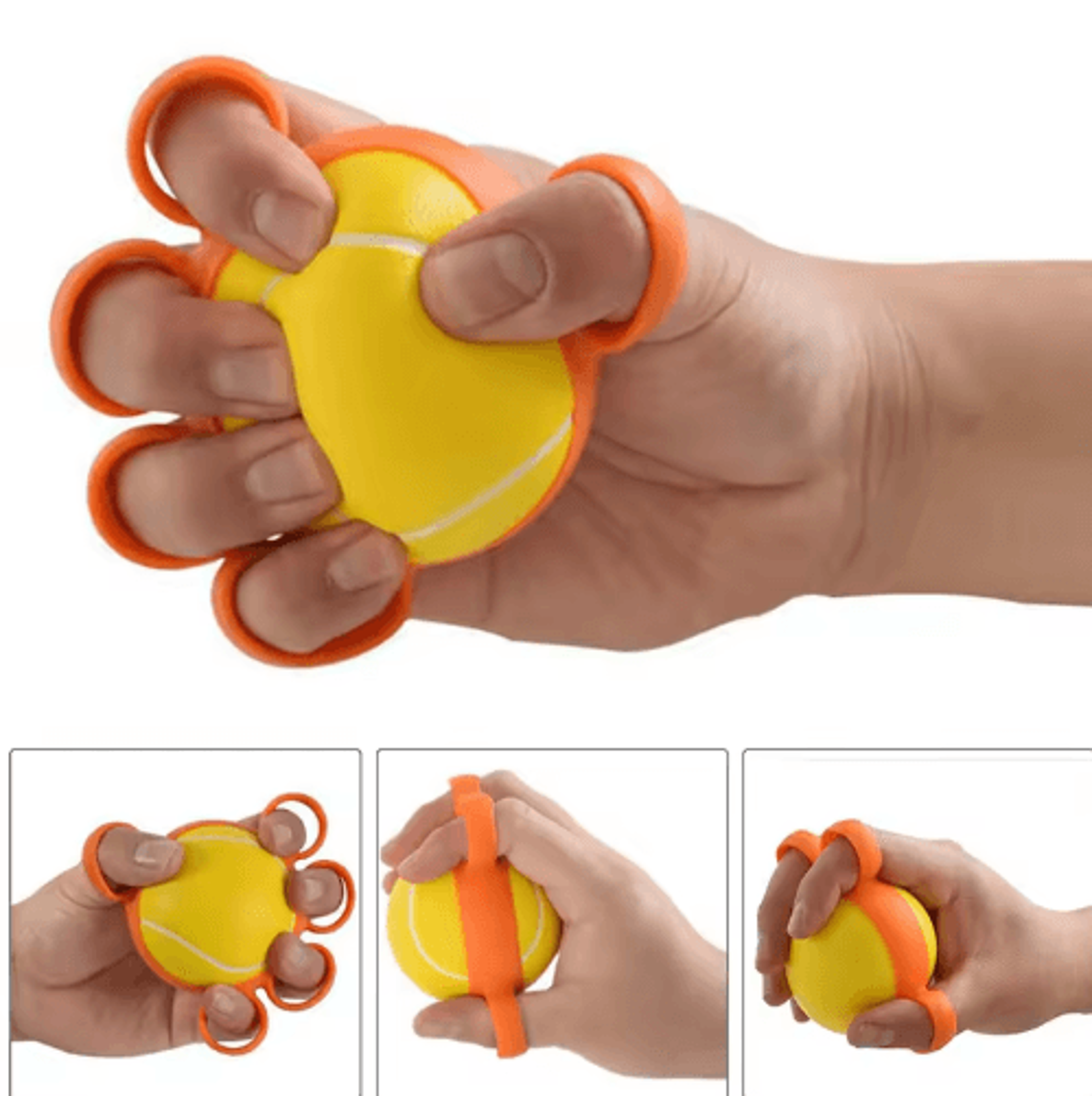 hand therapy ball – finger exercise grip strength trainer for rehab and stress relief