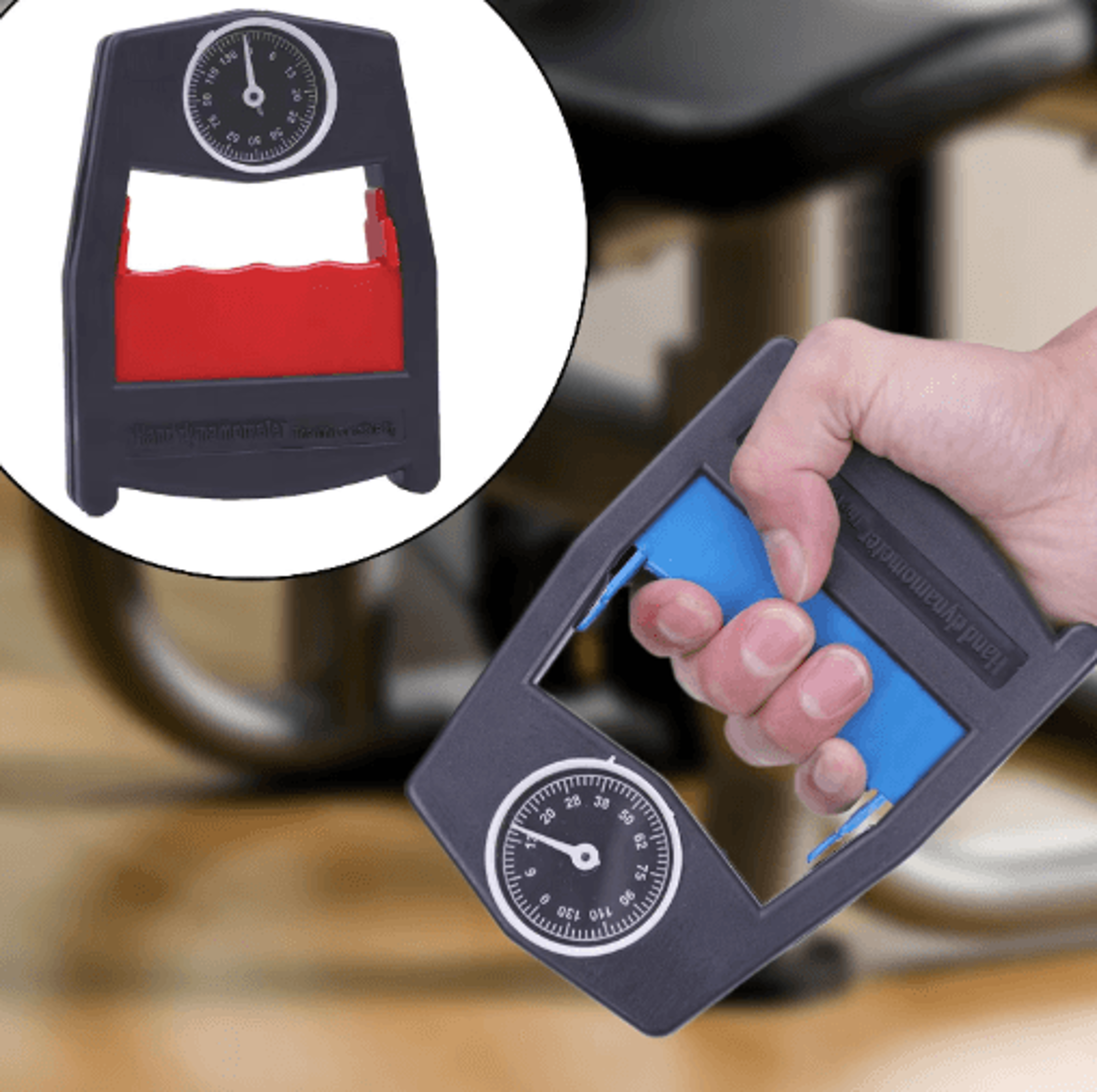digital hand grip strength tester – handheld grip power measurer and forearm trainer