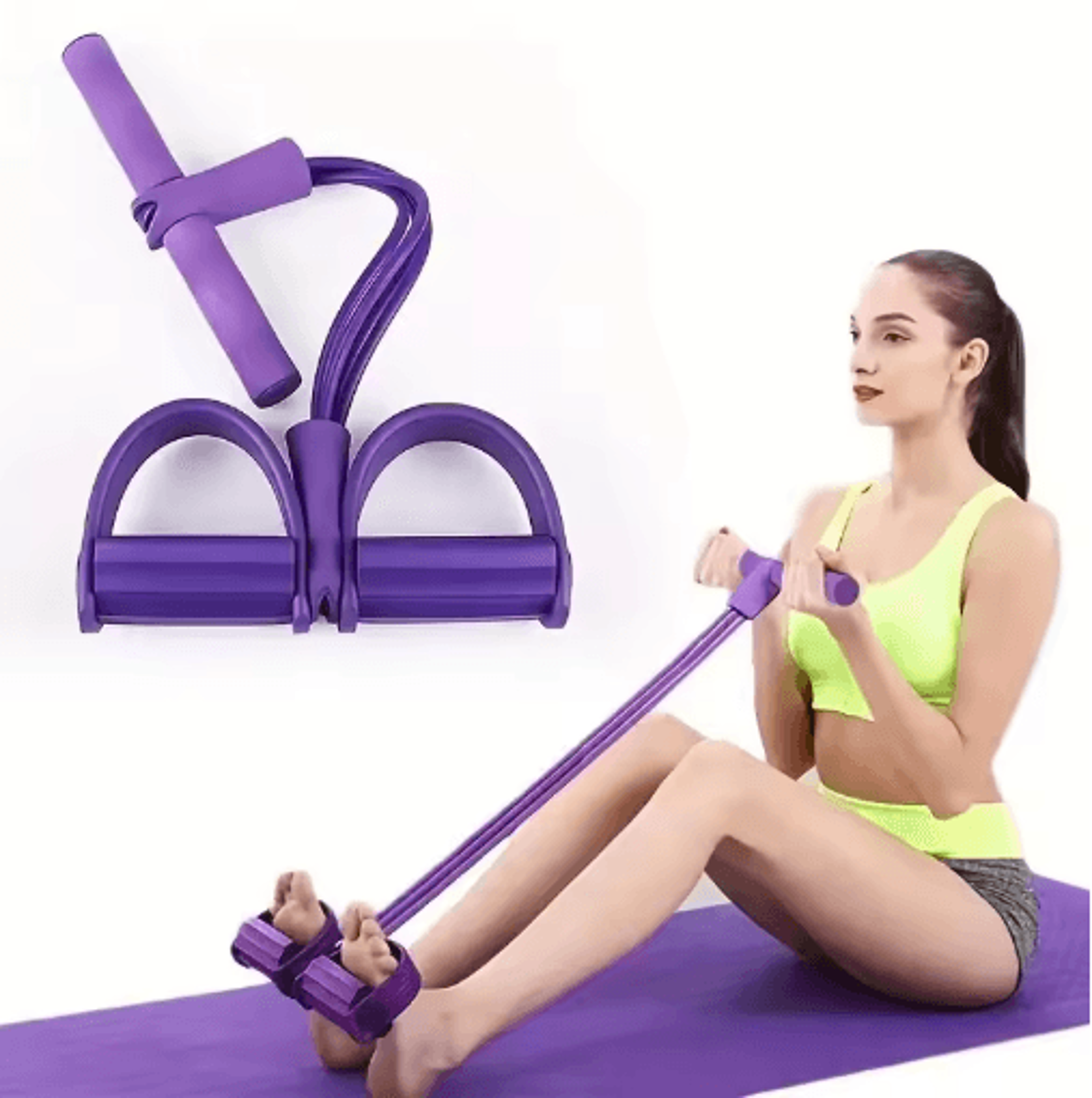 four-tube pedal resistance band – multi functional abdominal tension rope for home fitness