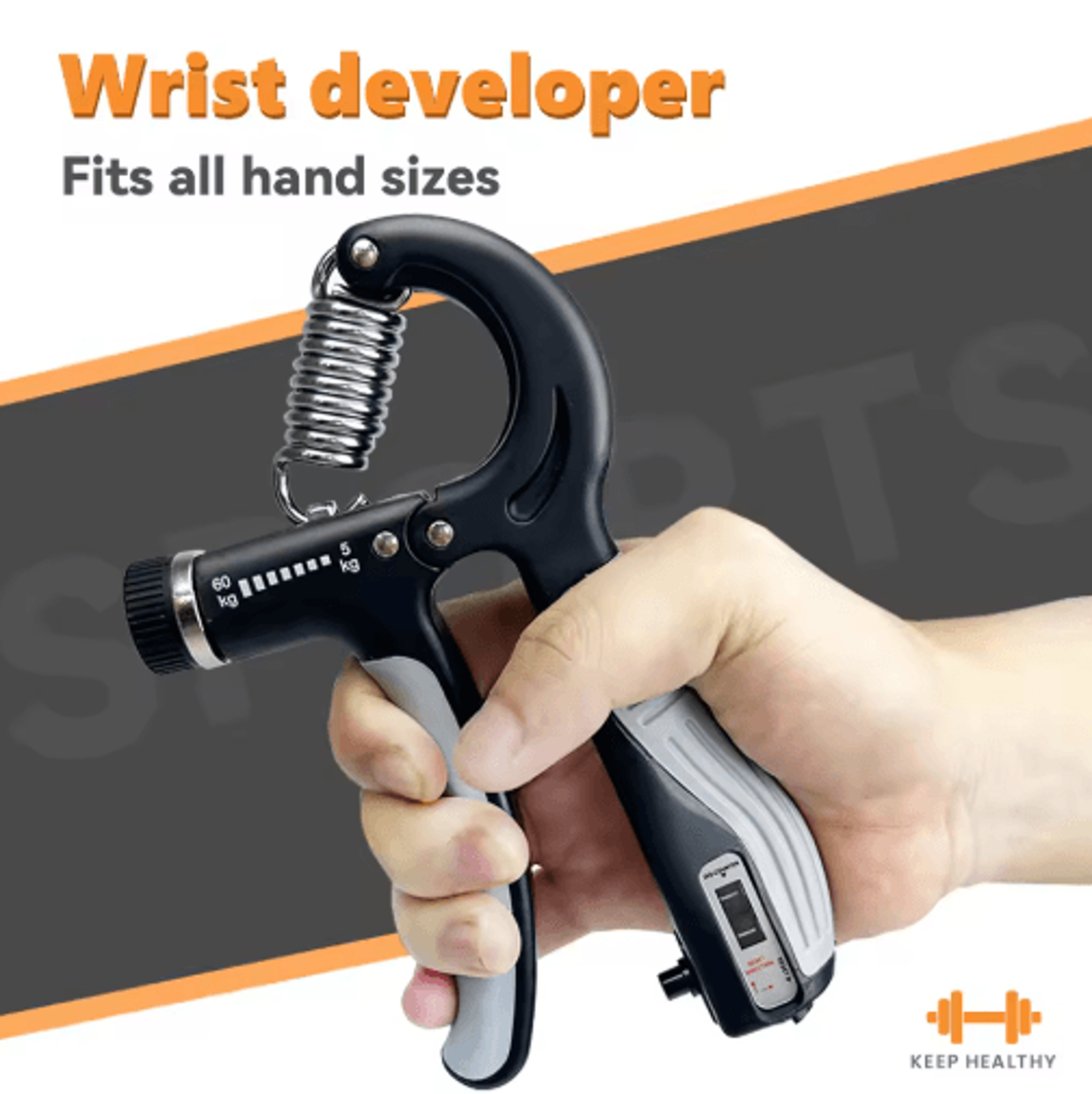 proflex adjustable hand grip strengthener 11–132 lbs forearm trainer