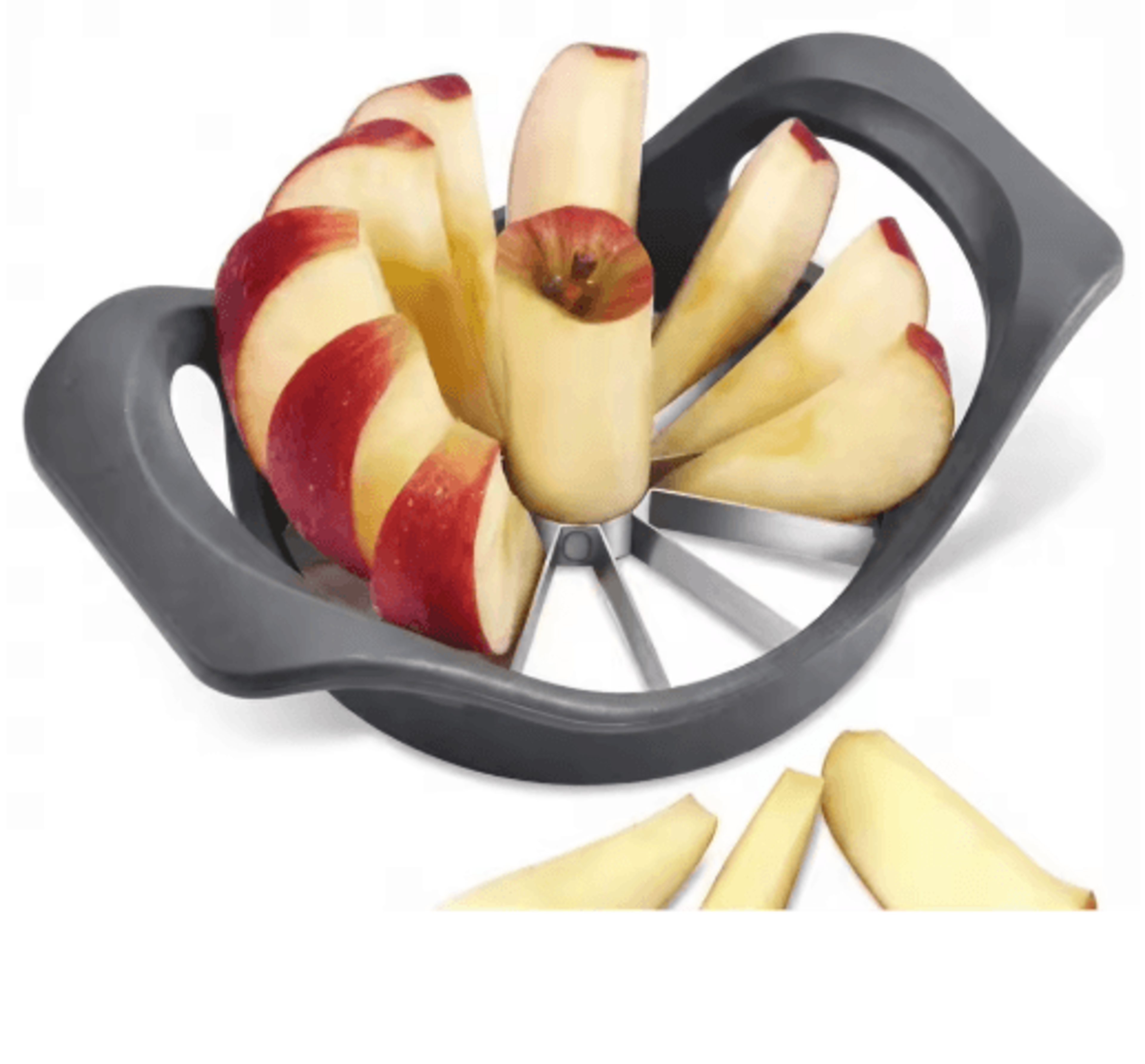 swiftslice stainless steel apple corer slicer 15.5cm multi-blade cutter