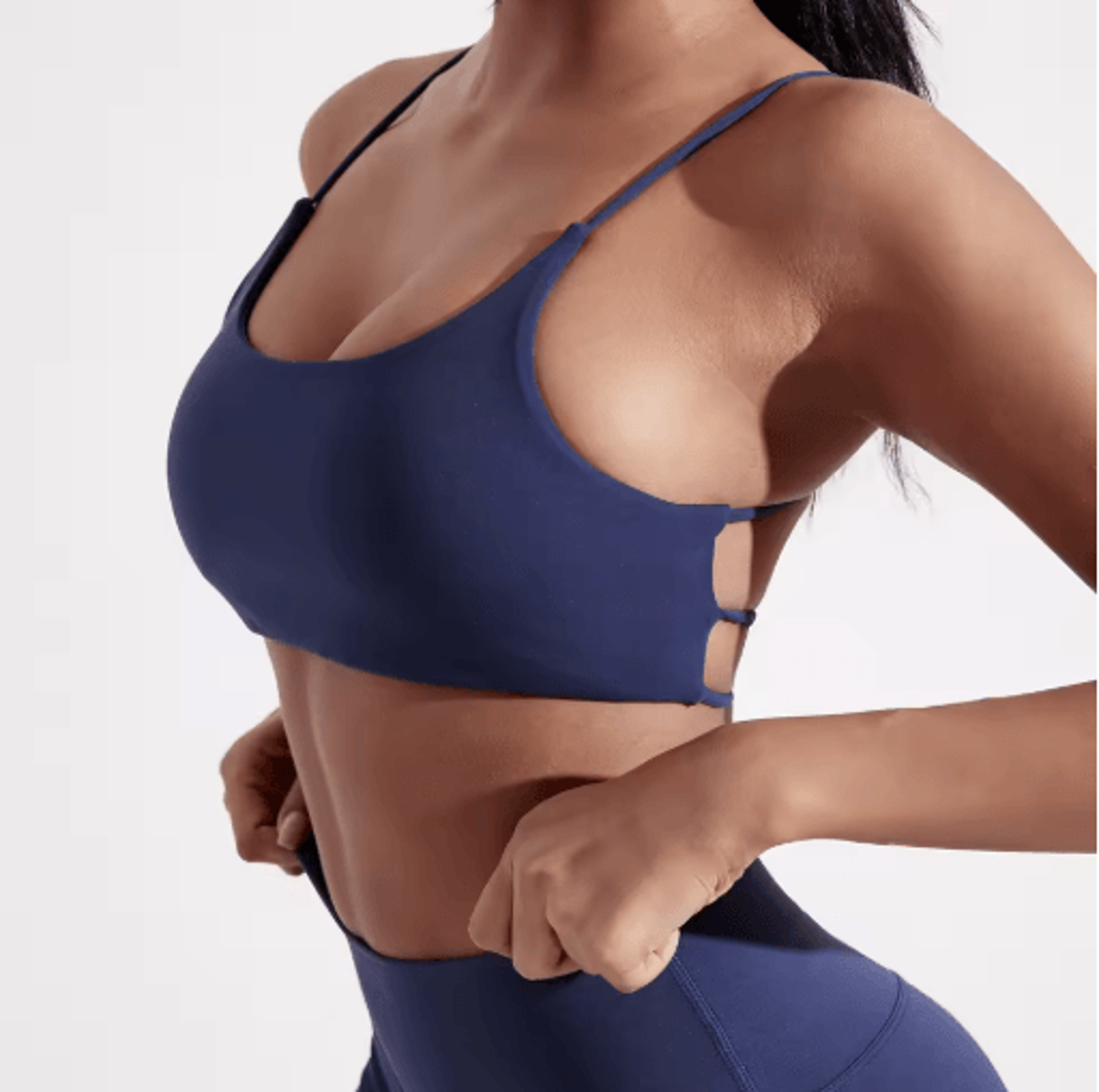 flexcross high support cross back sports bra with chest pads