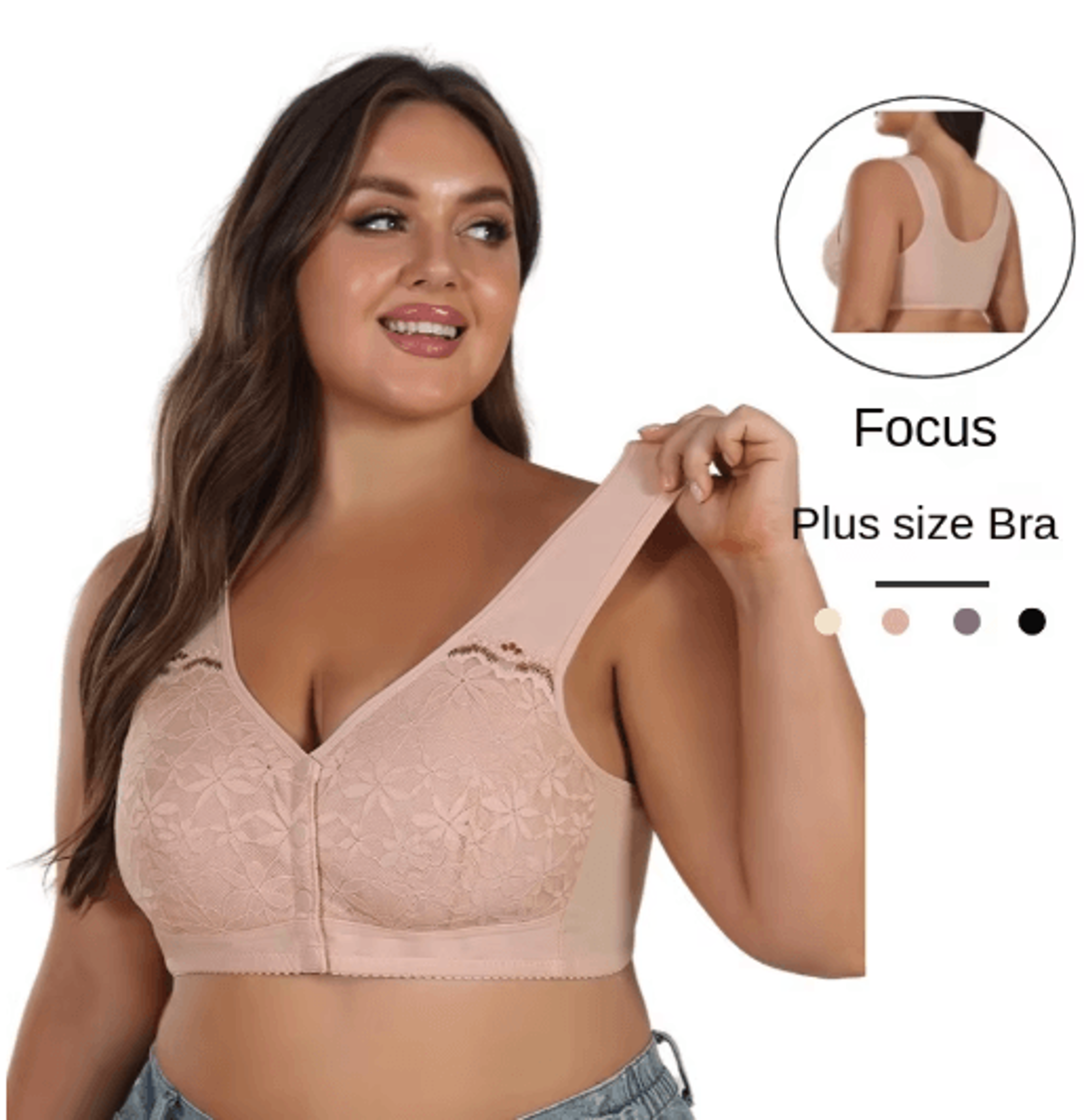 front closure soft cotton comfort bra for all day ease