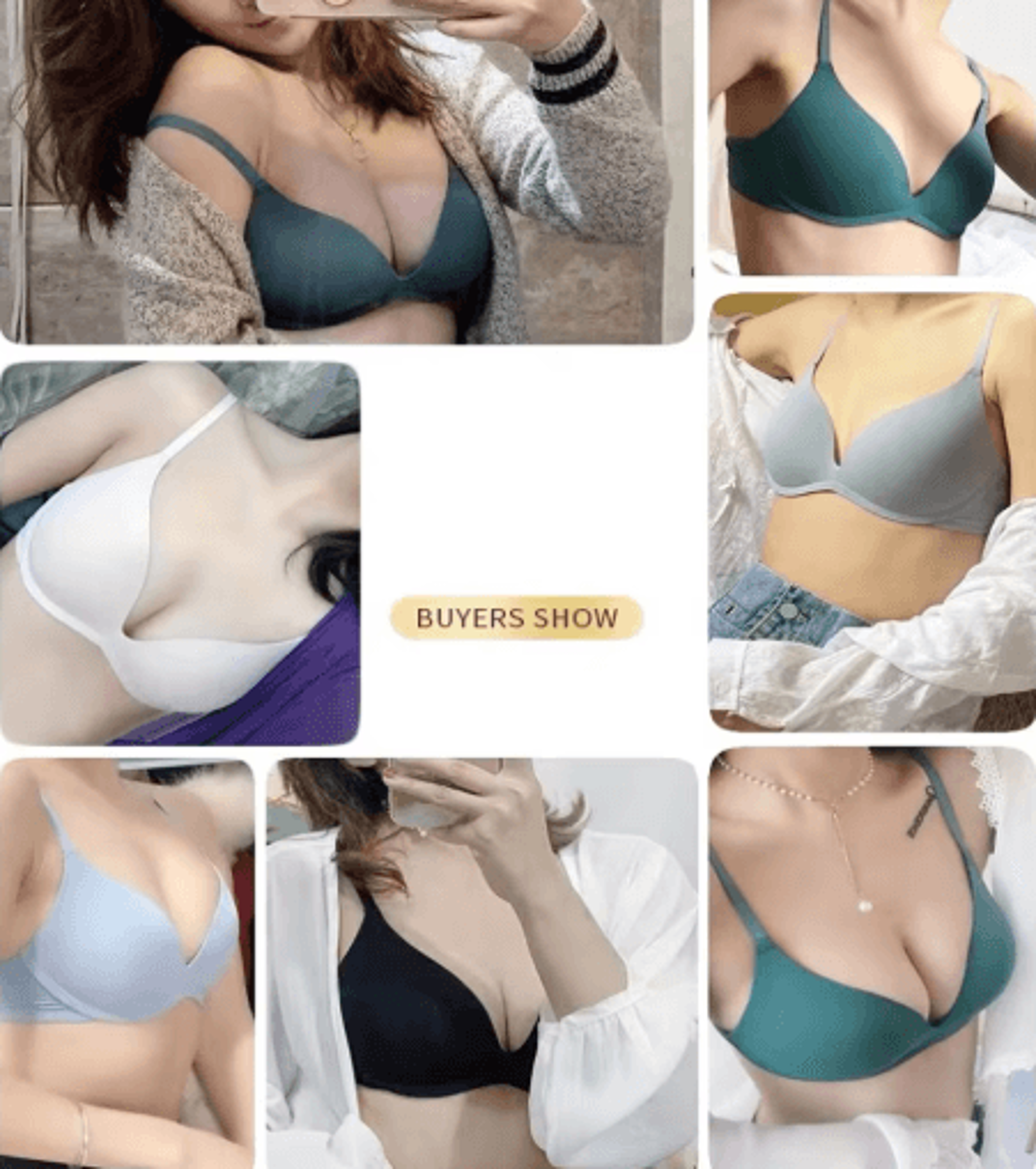 wireless gathering bralette for aaa–b cups with natural lift