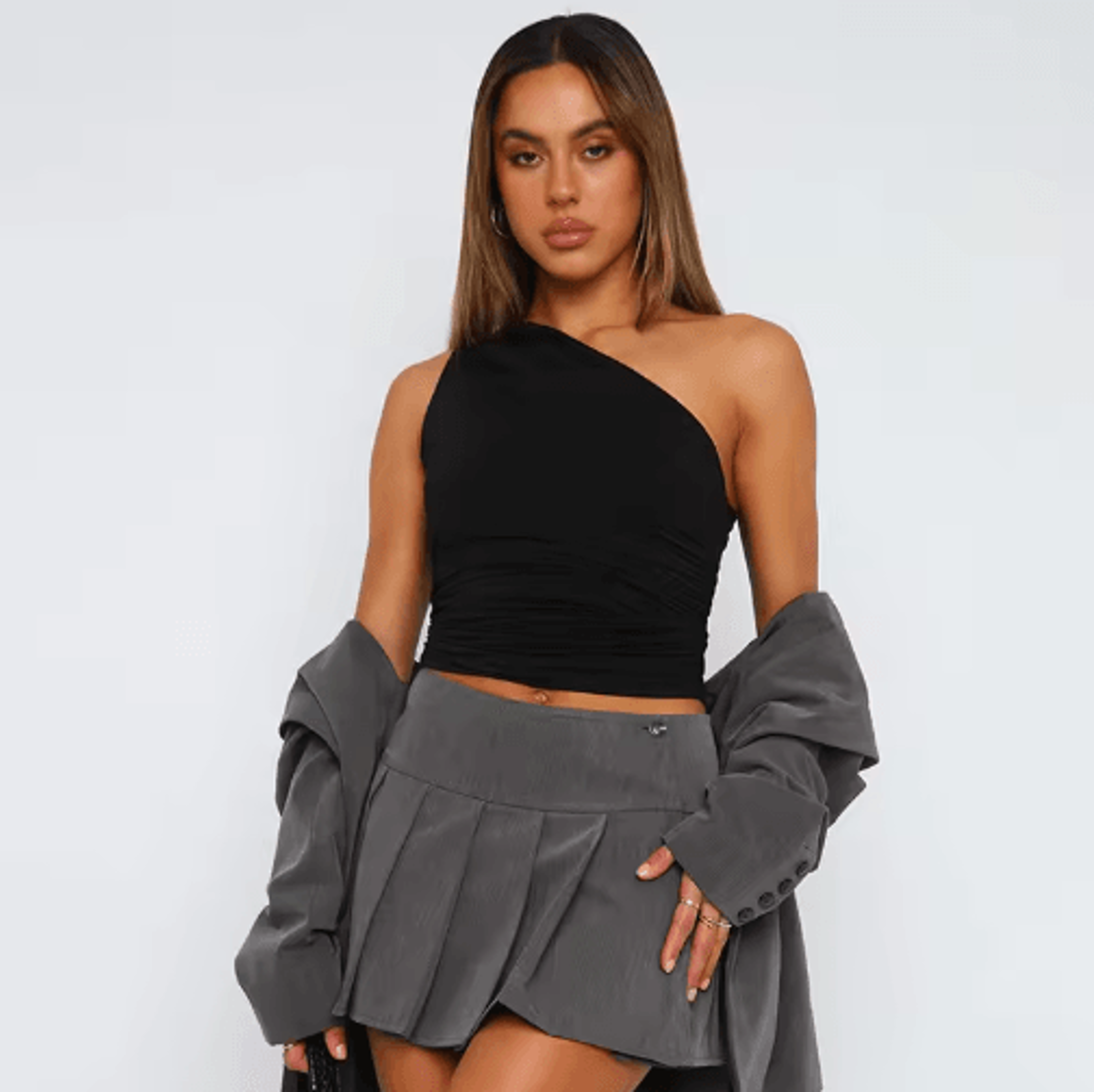 one shoulder backless slim tank – candy color sexy summer top for women