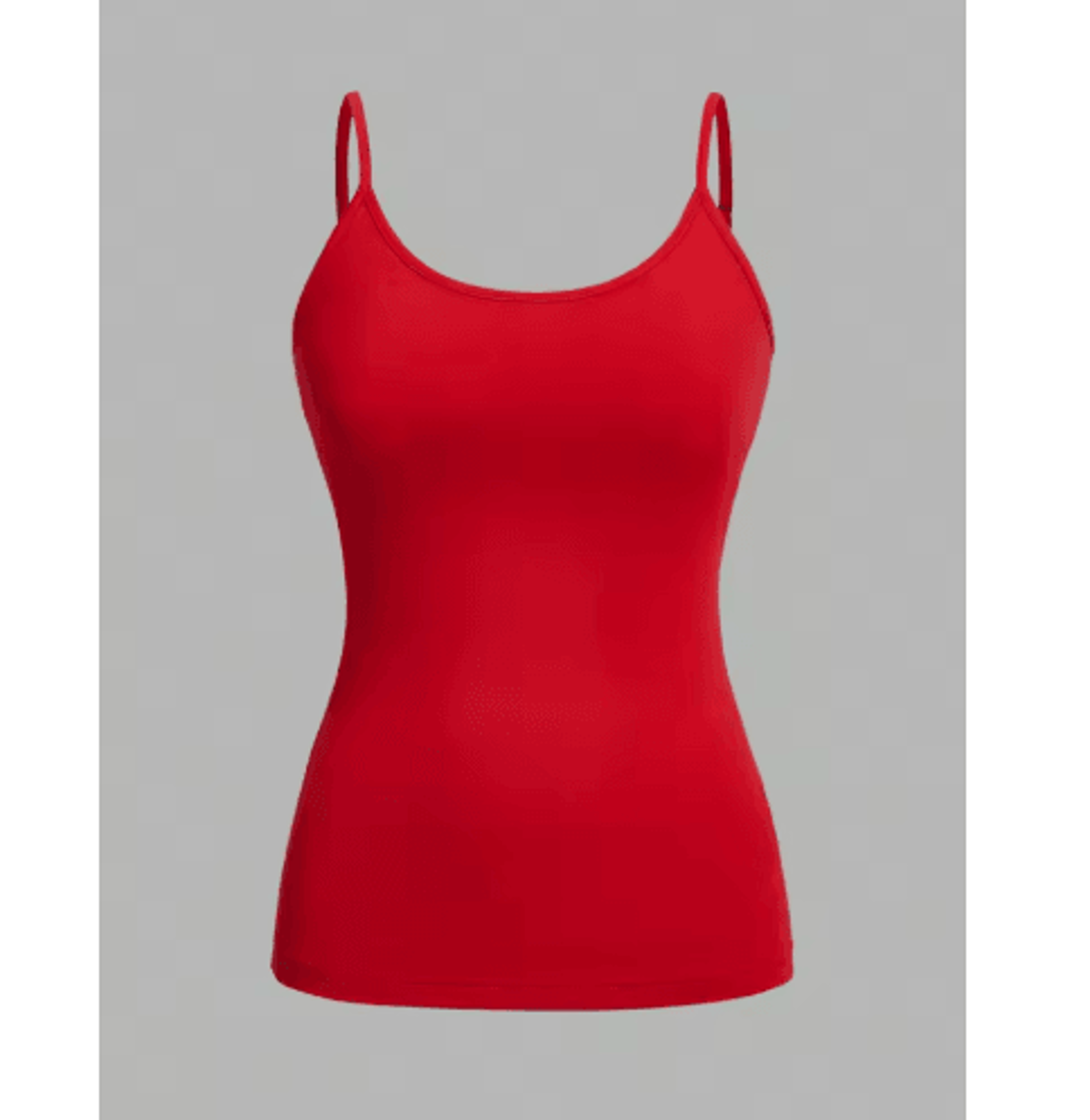 4-piece womens solid color camisole set – summer strap basic sleeveless tank