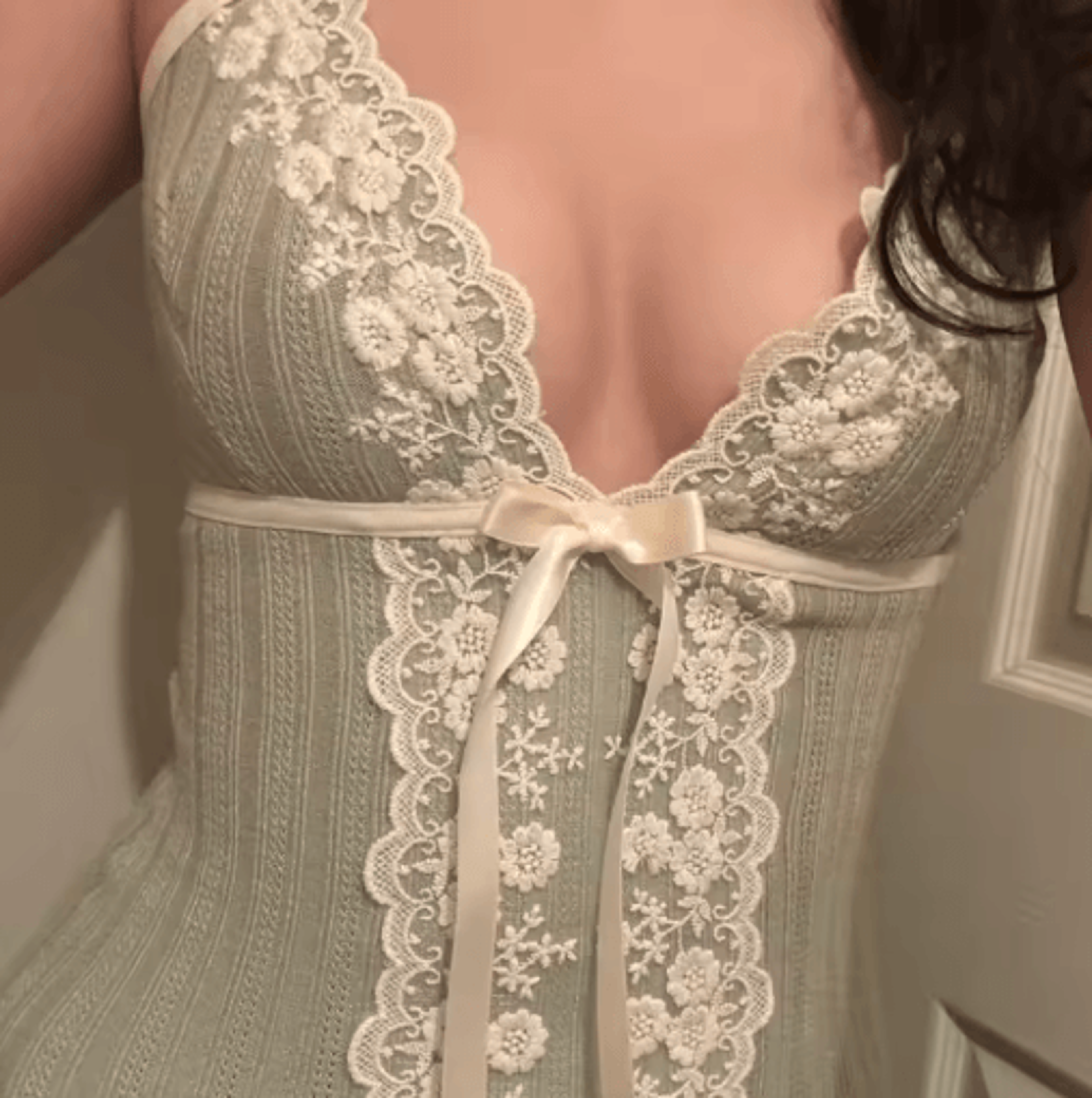 xingqing coquette lace floral v neck tank top y2k fairy bow cami for women